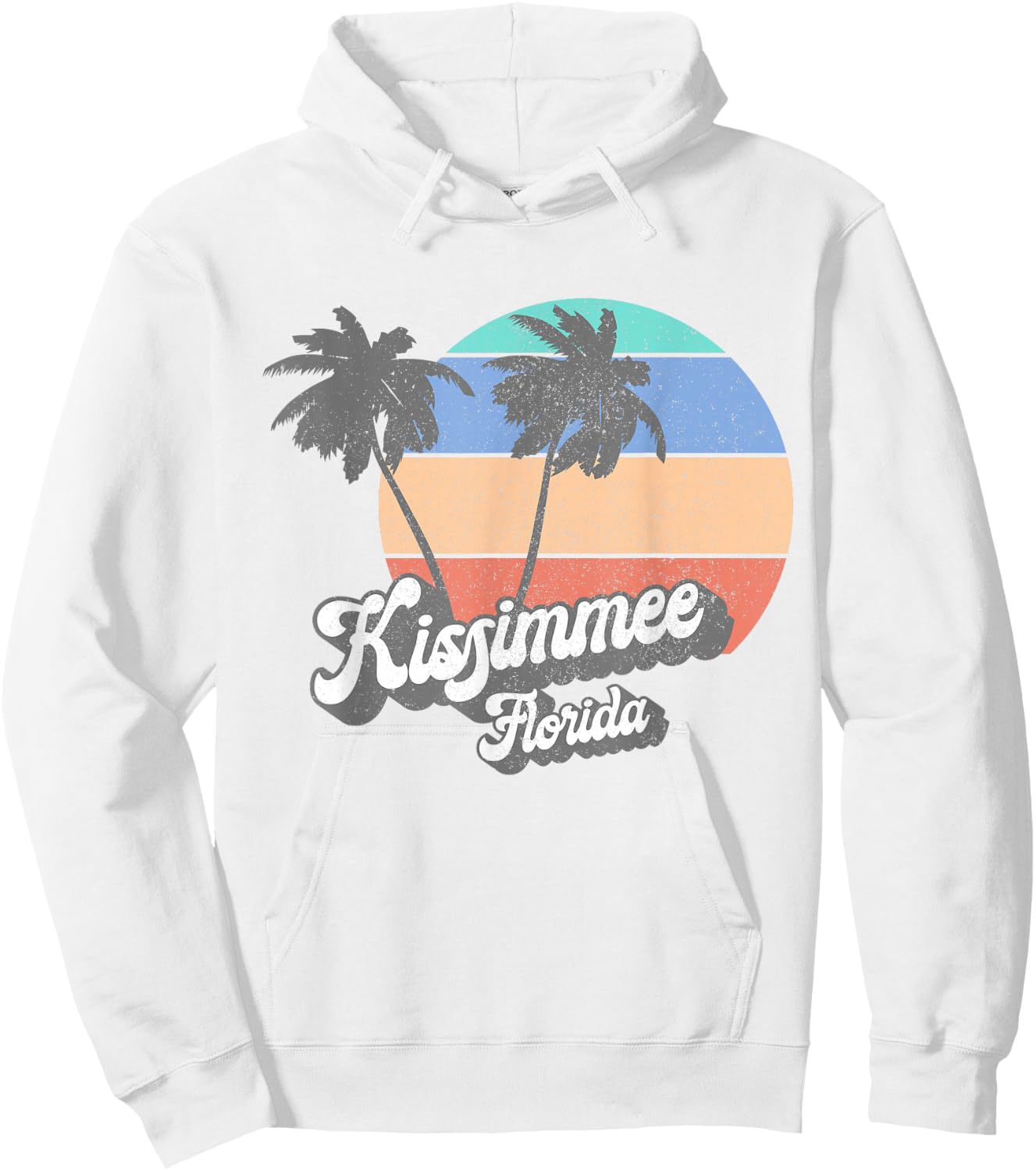 Retro Kissimmee Florida FL Vintage Beach Surf Hoodie - Hoodie | White