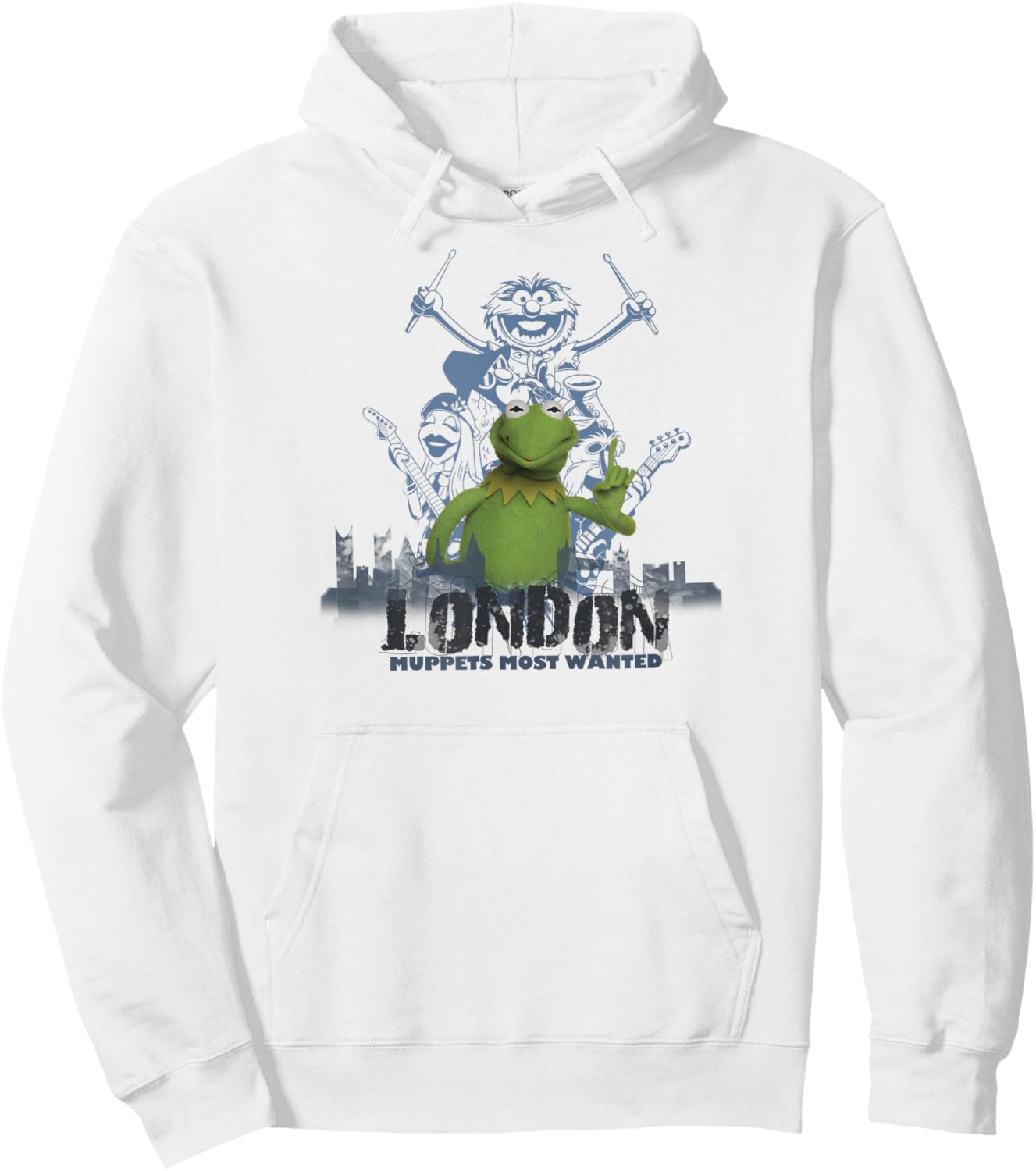 Disney The Muppets Most Wanted Vintage London Kermit Poster Hoodie - Hoodie | White