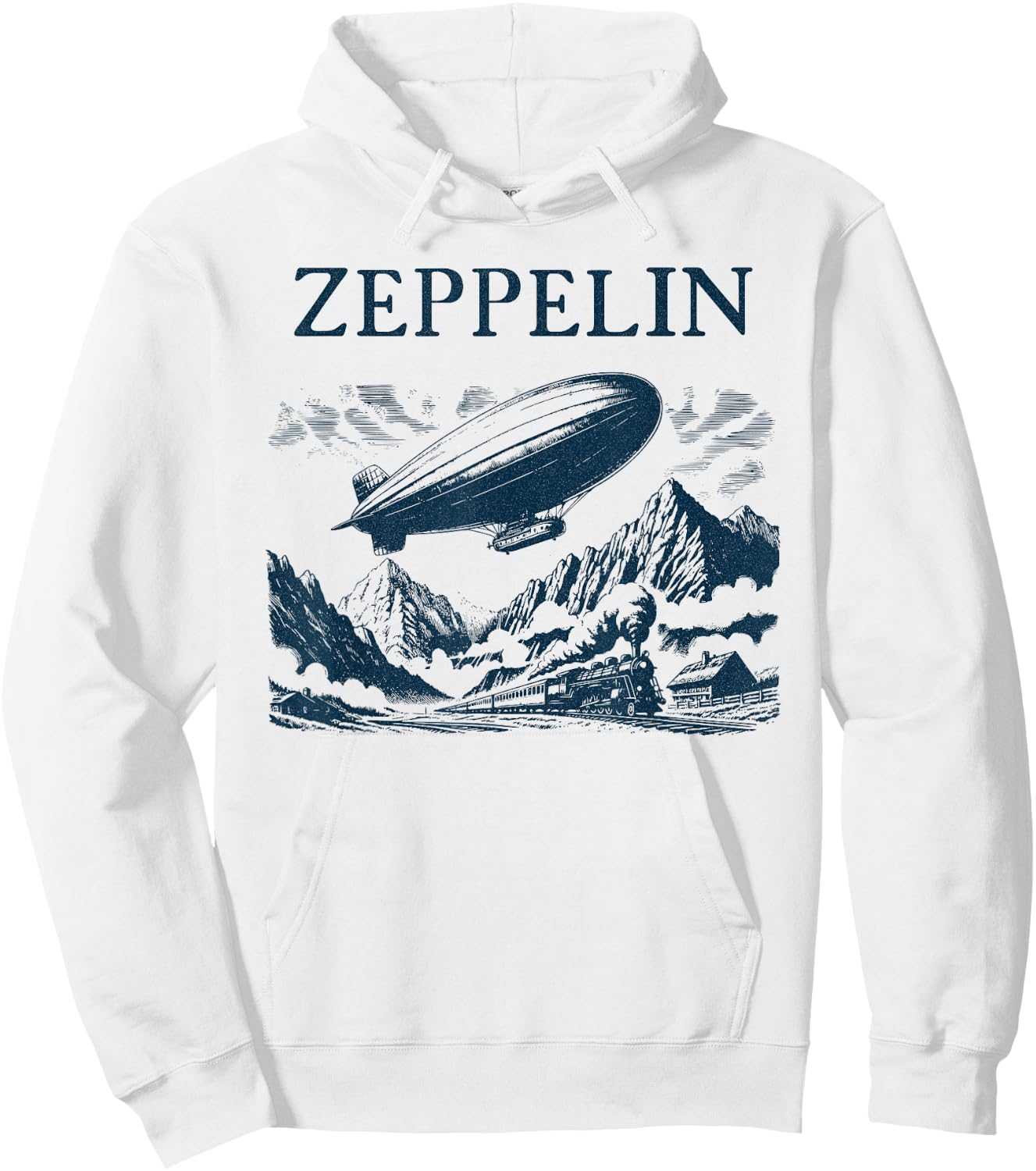 Zeppelin Airship Journey - Zeppelin Flying Hoodie - Hoodie | White