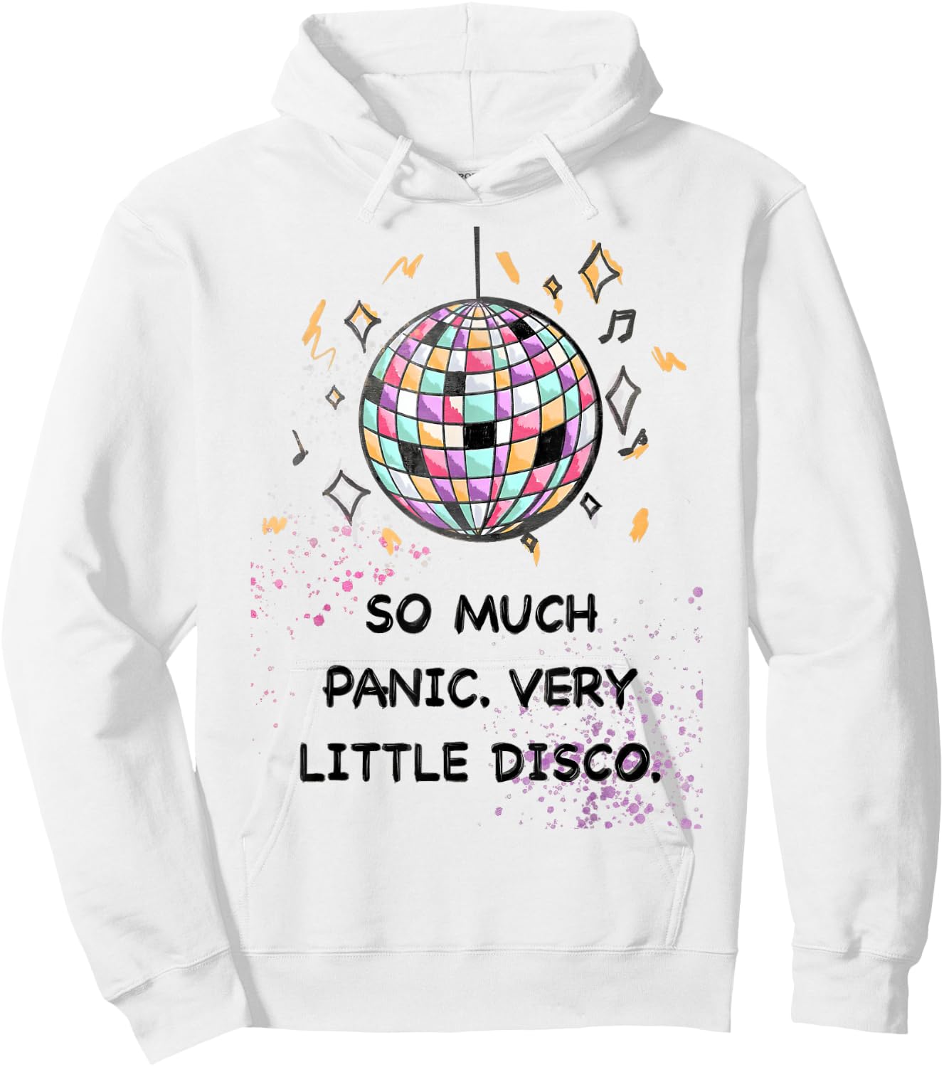 So Much Panic Very Little Disco Fun Retro Hoodie - Hoodie | White
