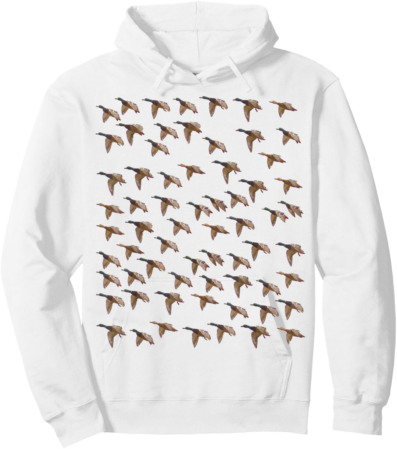 Big Group - Duck Hunting Shirt by Committed Waterfowl Hoodie - Hoodie | White