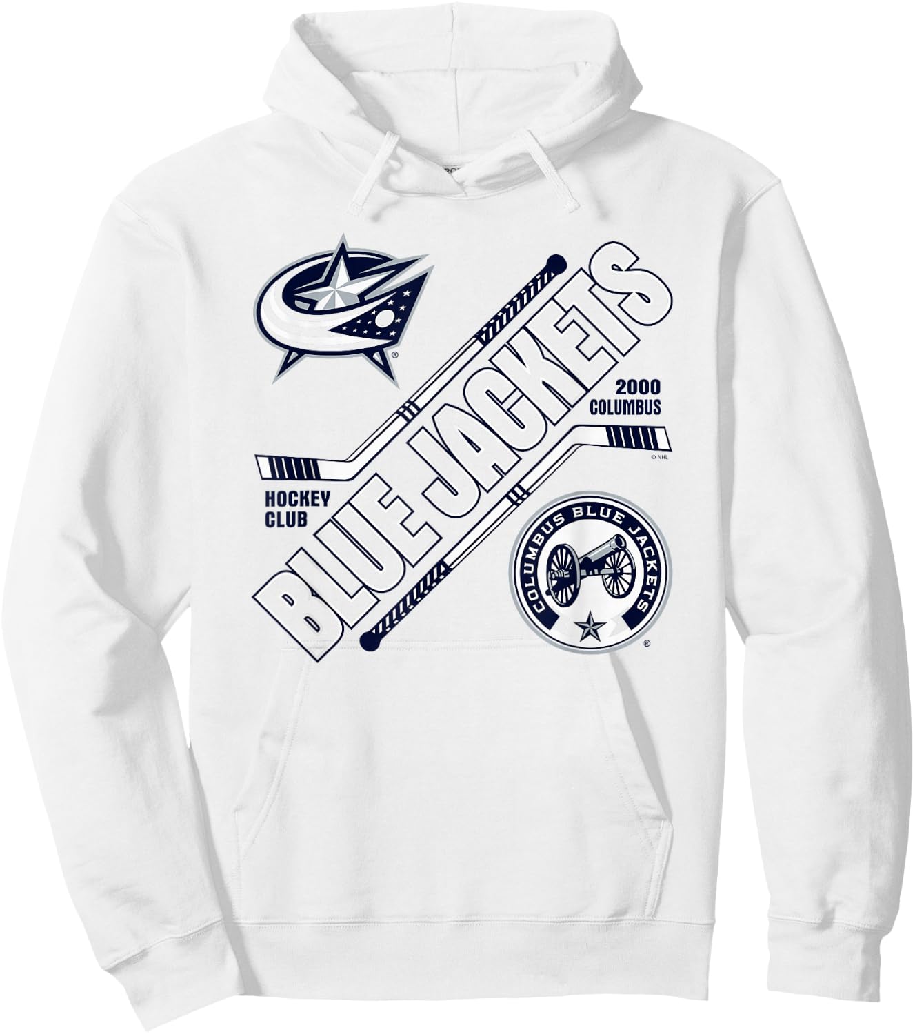Columbus Blue Jackets Force Red Officially Licensed Hoodie - Hoodie | White