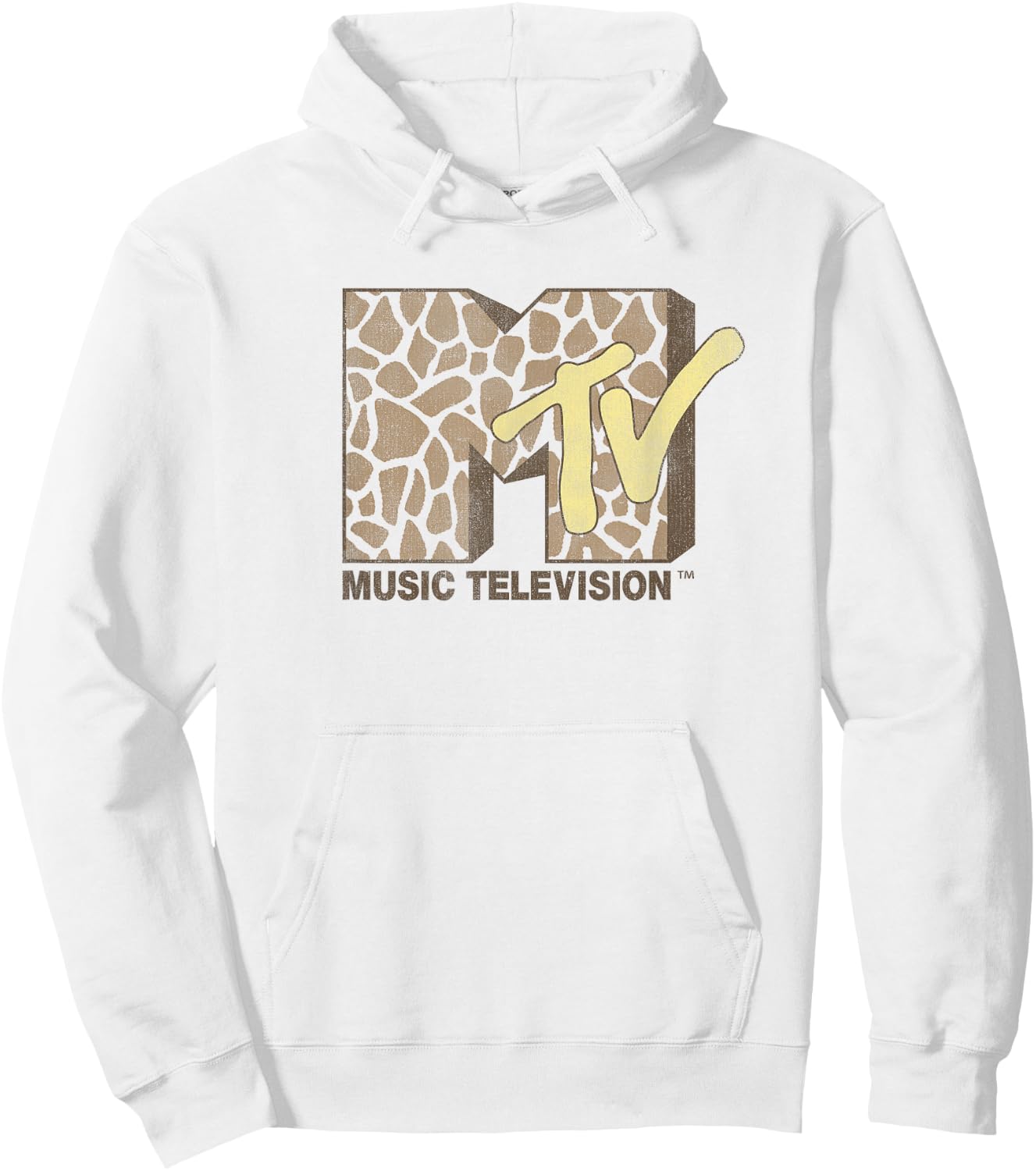 MTV Giraffe Print MTV Logo Hoodie - Hoodie | White