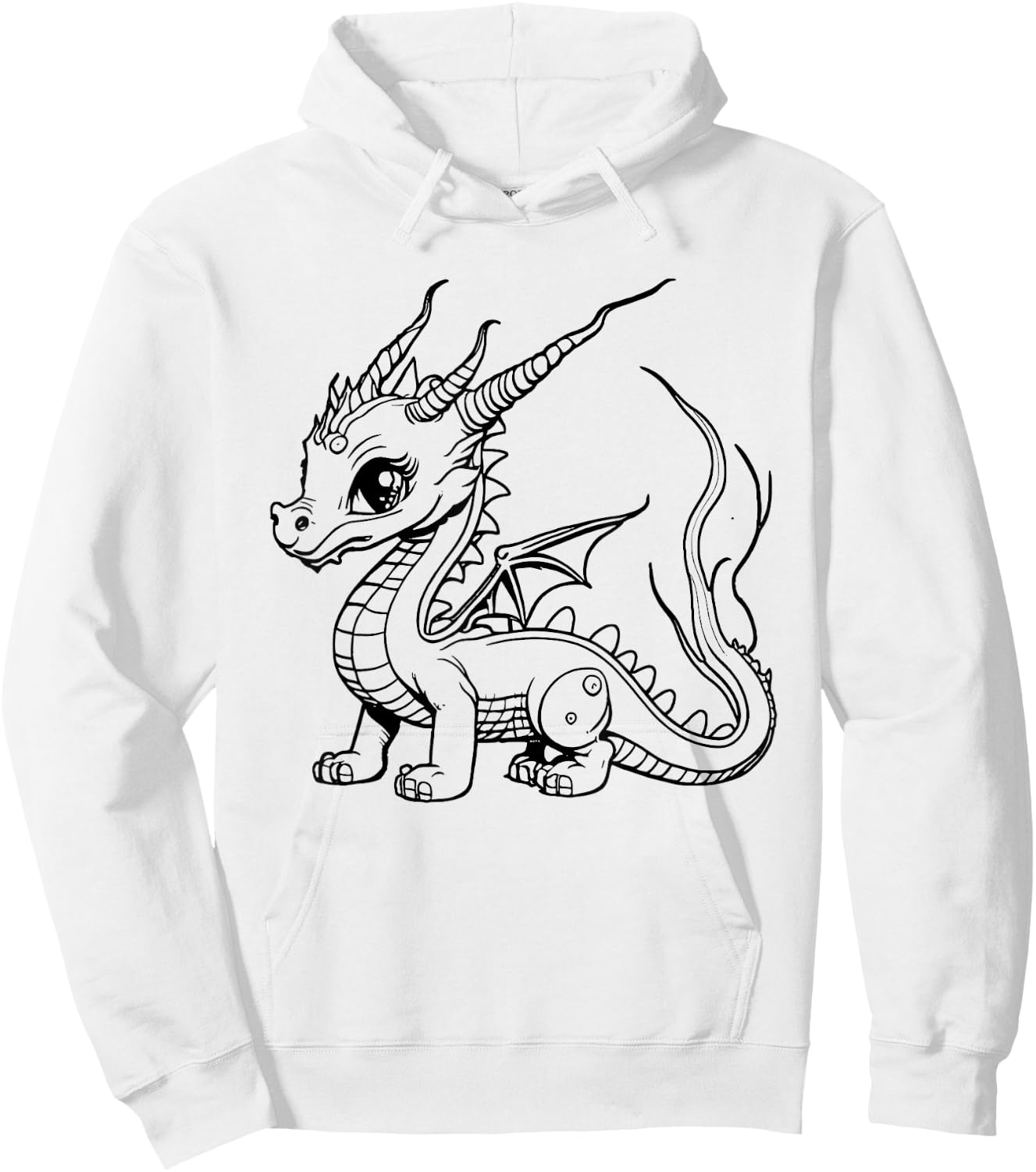 Color the dragon and paint it yourself Hoodie - Hoodie | White