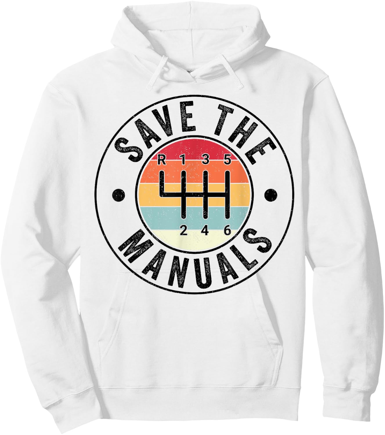 Save The Manuals 6-Gang-Schaltgetriebe, drei Pedale Hoodie - Hoodie | White