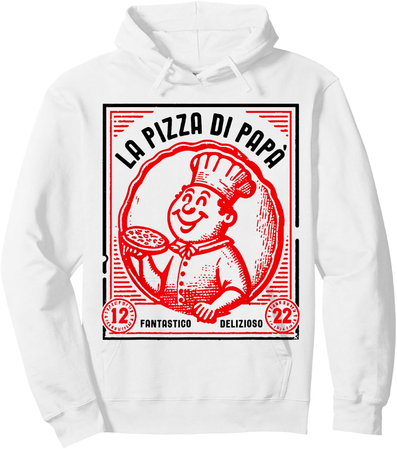 la Pizza di Papà , White Hoodie - Hoodie | White