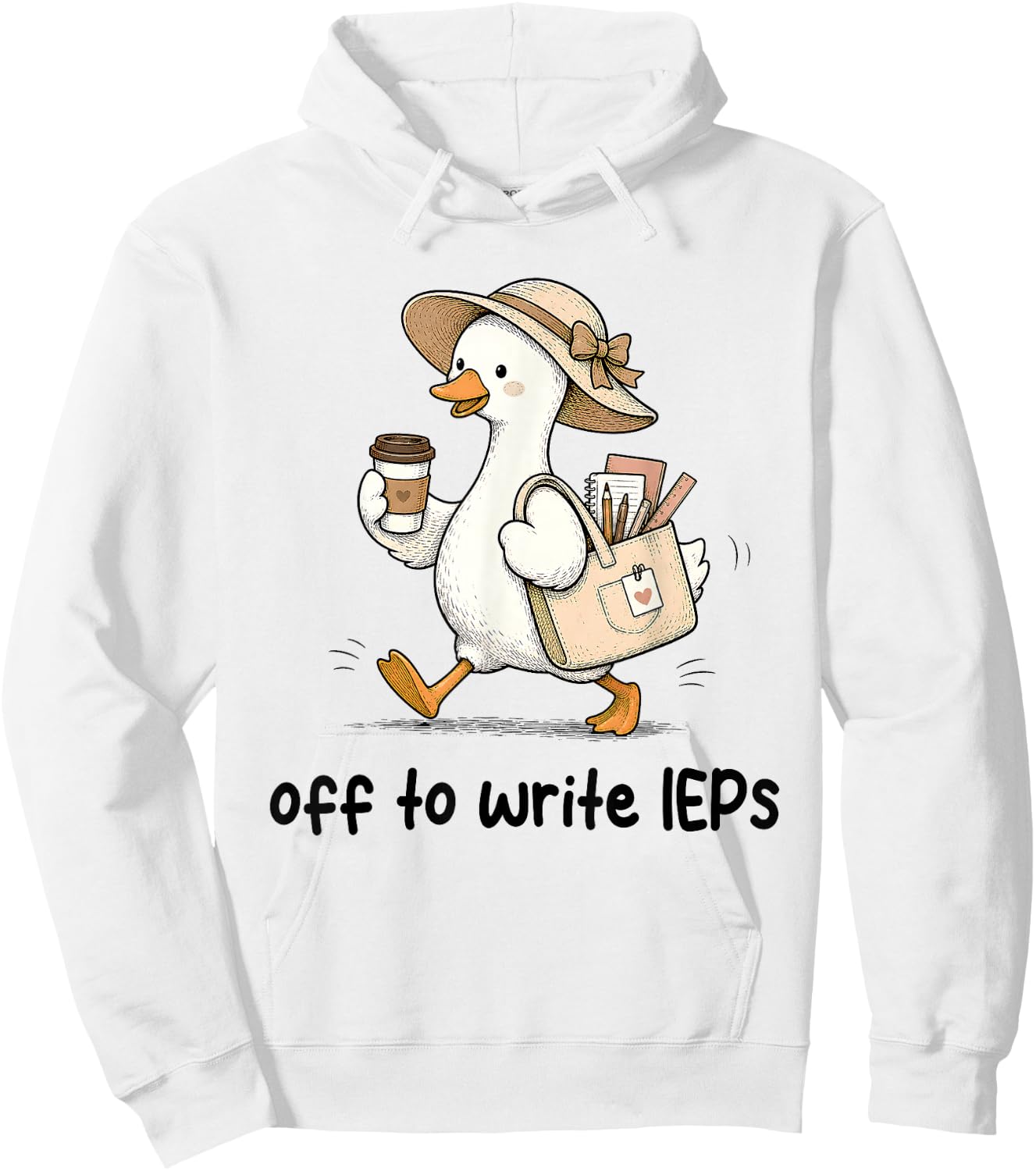 Funny Goose Special Education SPED Teacher Back to School Hoodie - Hoodie | White