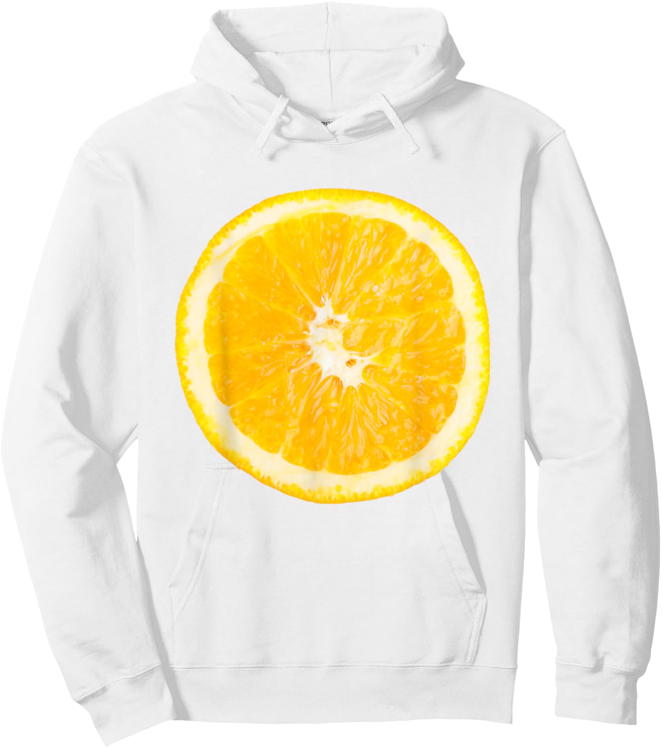 Orange Fruit Sliced Halloween Funny Halloween Design Hoodie - Hoodie | White