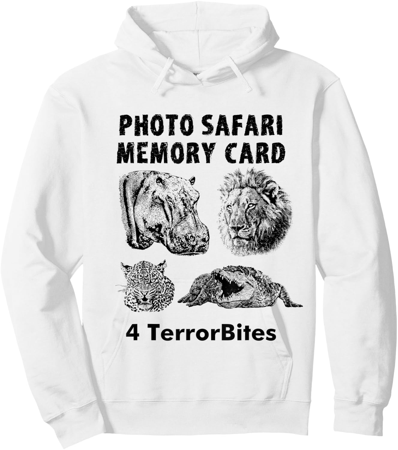 Foto Safari lustige Speicherkarte Terrorbite Artwork Hoodie - Hoodie | White