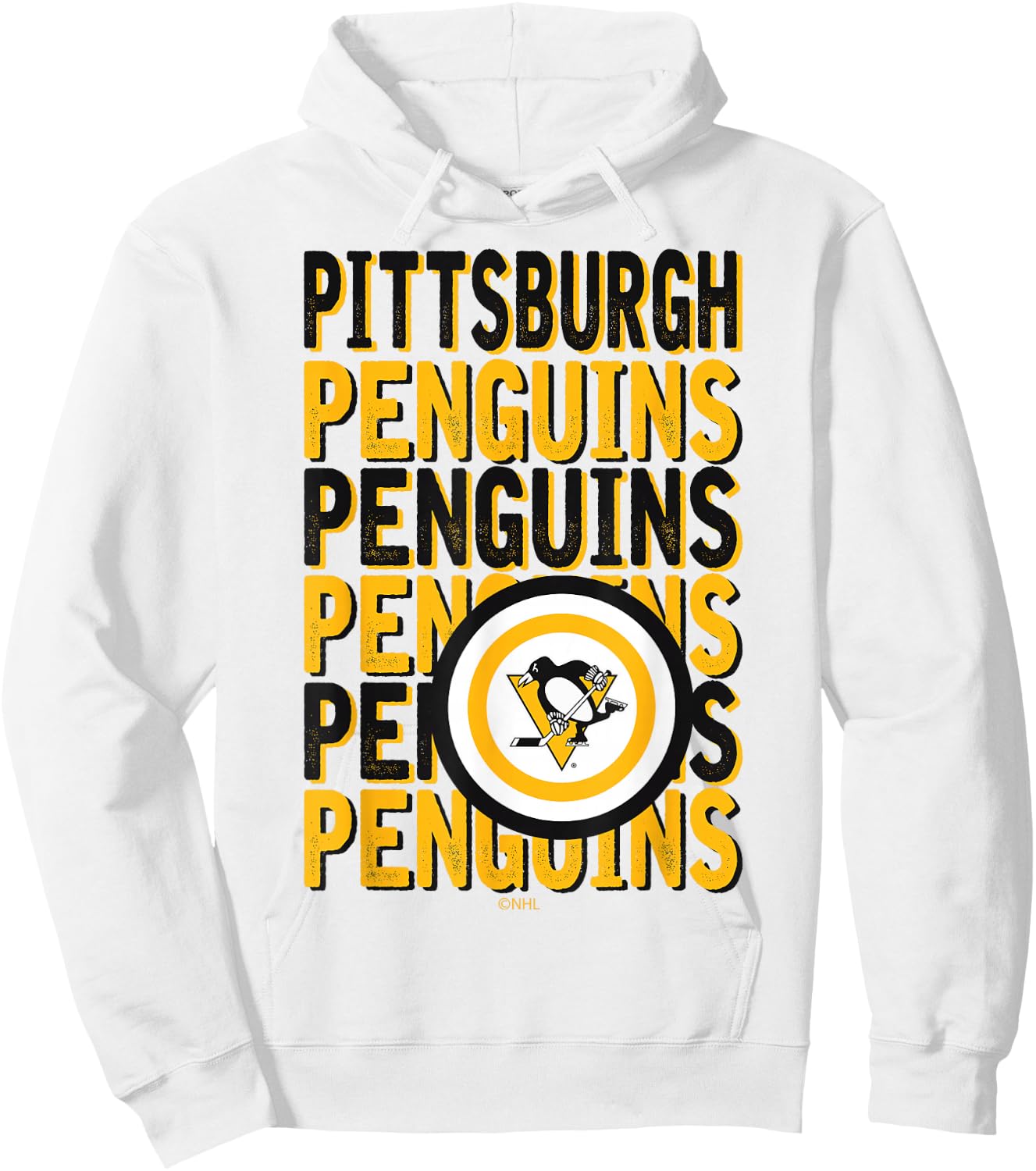 Pittsburgh Penguins Repeat Gray Officially Licensed Hoodie - Hoodie | White