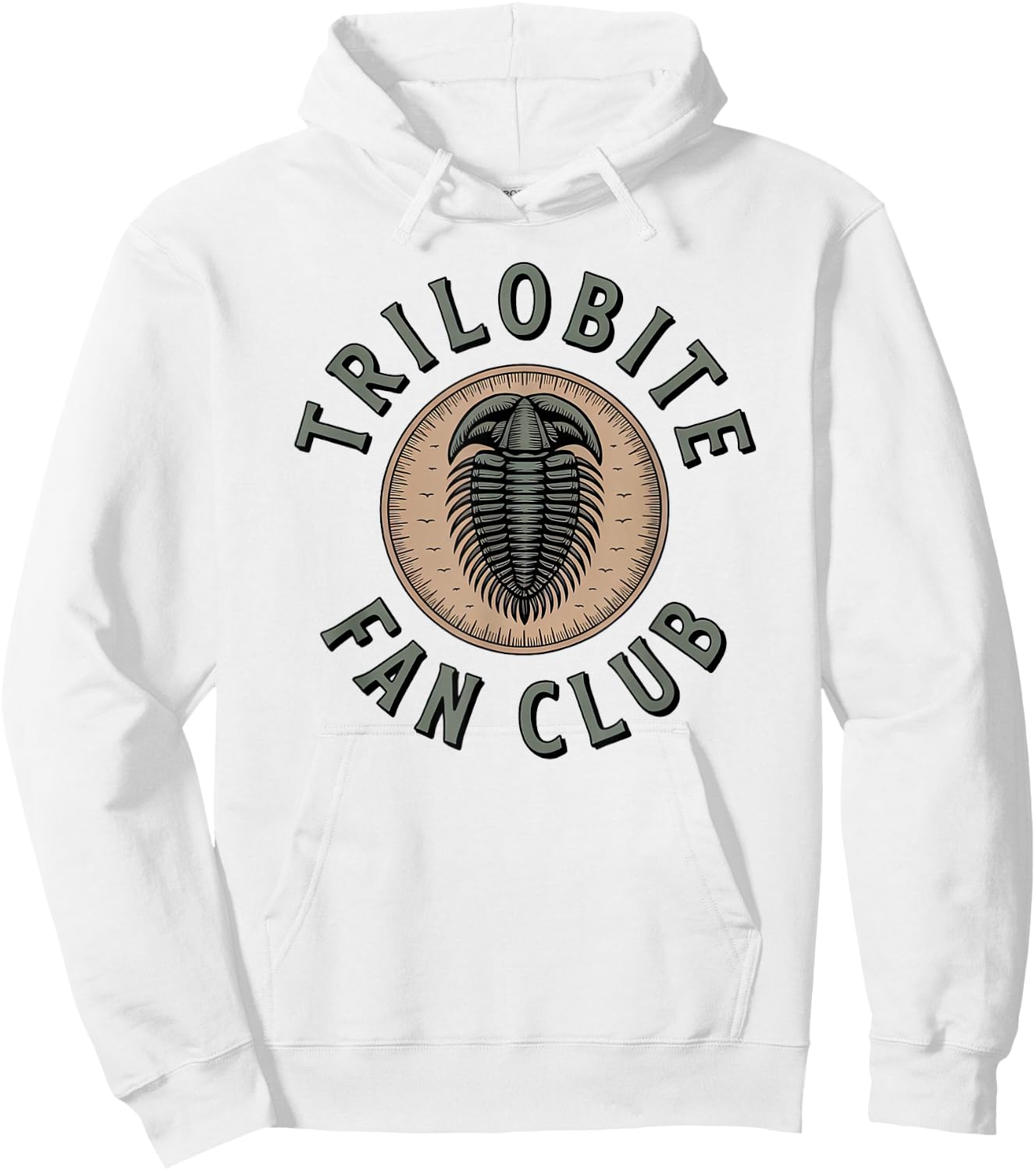 Trilobite Enthusiast Vintage Circle Logo Fossil Club Design Hoodie - Hoodie | White