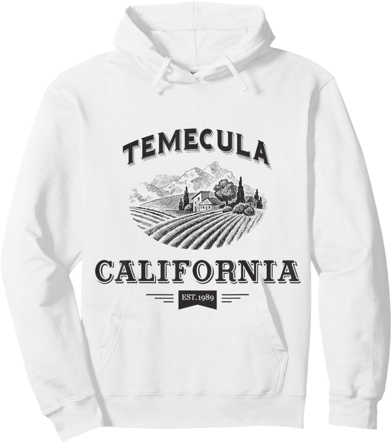 Temecula California Wine Country Hoodie - Hoodie | White