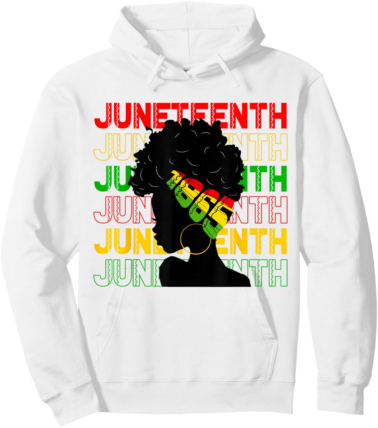Juneteenth Afro Hair Pride African American Men Women Kid Hoodie - Hoodie | White