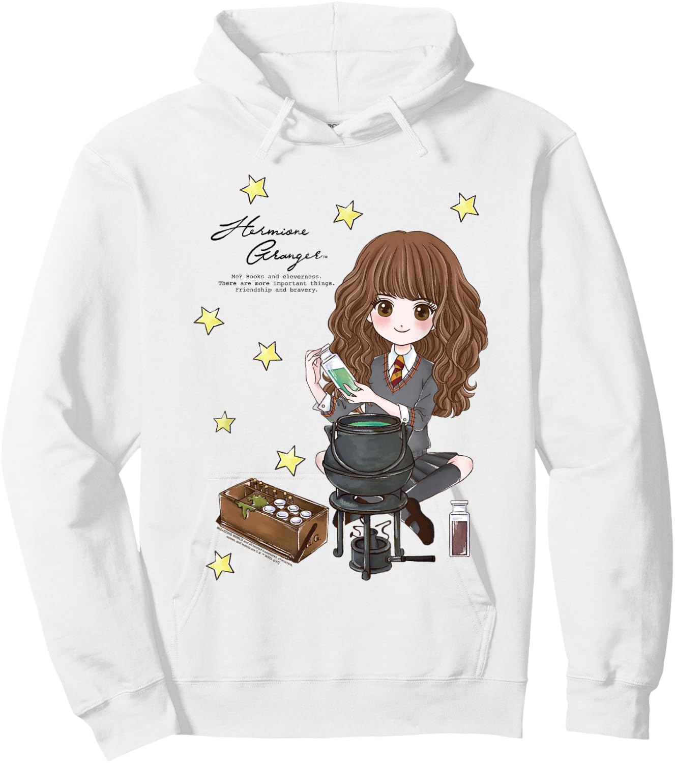 Harry Potter Hermione Granger Quote and Stars Hoodie - Hoodie | White