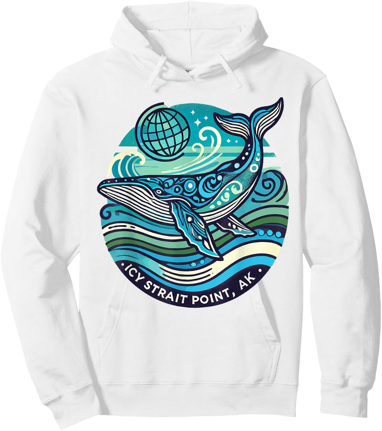 Icy Strait Point, AK Shirt Alaska Adventure Moose Hoodie - Hoodie | White
