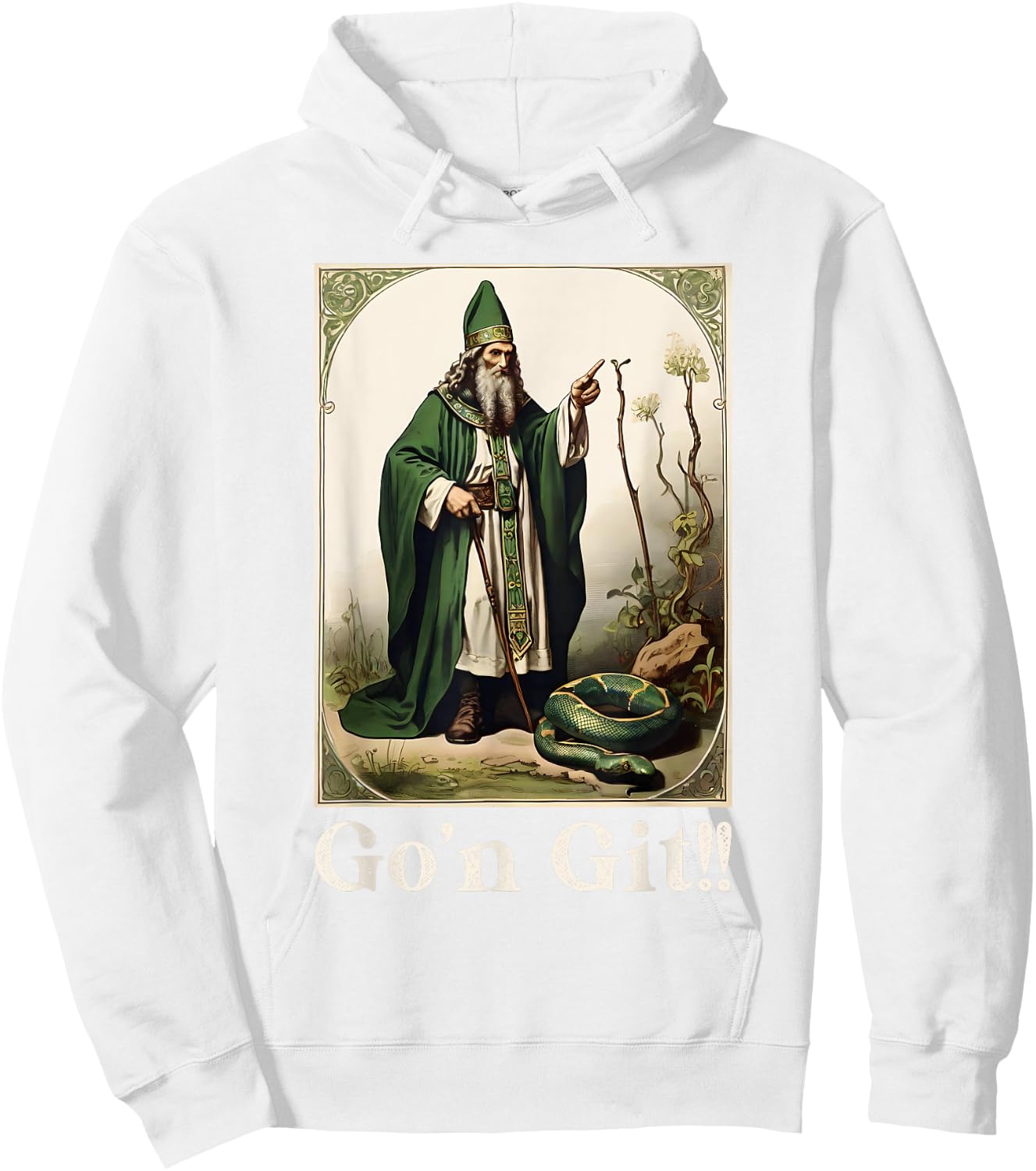 Go’n Git Saint Patrick Day Snake Funny Hoodie - Hoodie | White
