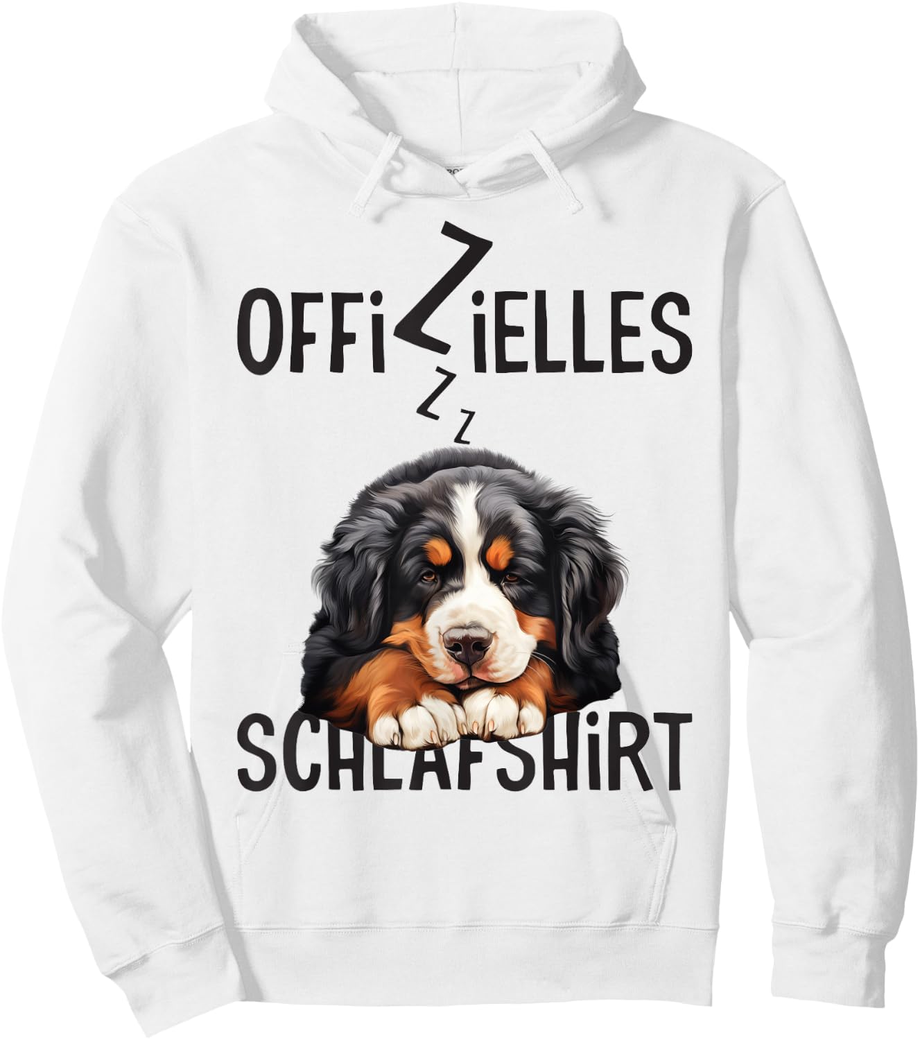 Berner Sennenhund Offizielles Schlafshirt Mit Hund Lustig Hoodie - Hoodie | White