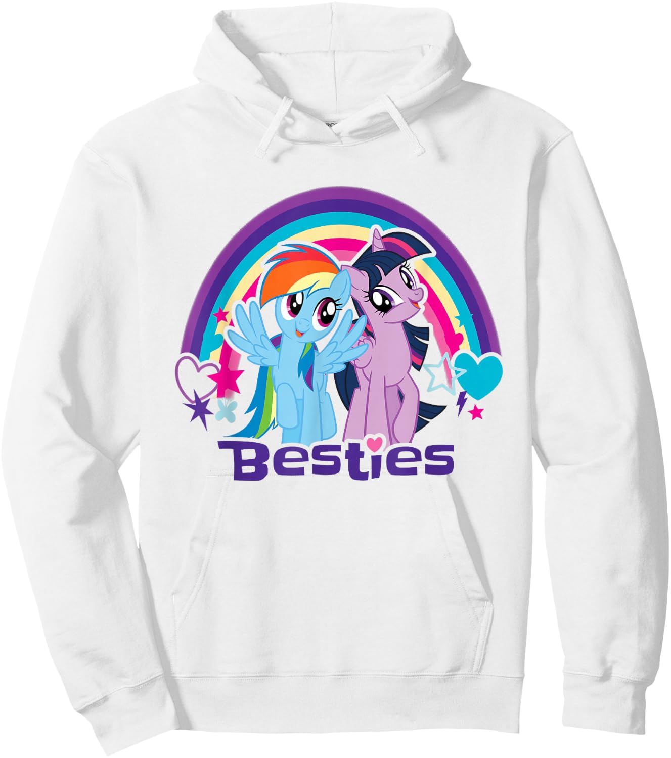 Twilight Sparkle Rainbow Dash Besties Hoodie - Hoodie | White