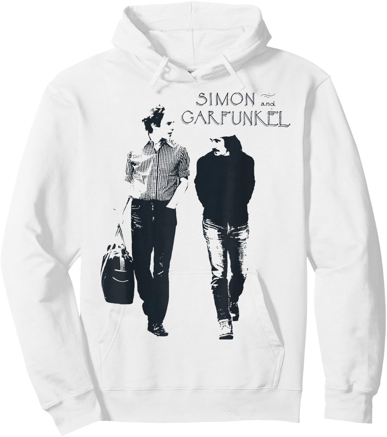 Control Industry - Simon & Garfunkel , Erwachsene & Kinder, Weiß, S, Kurzarm, Cartoon, Klassisch, Schnelltrocknend, Crew-Ausschnitt, Small Hoodie - Hoodie | White