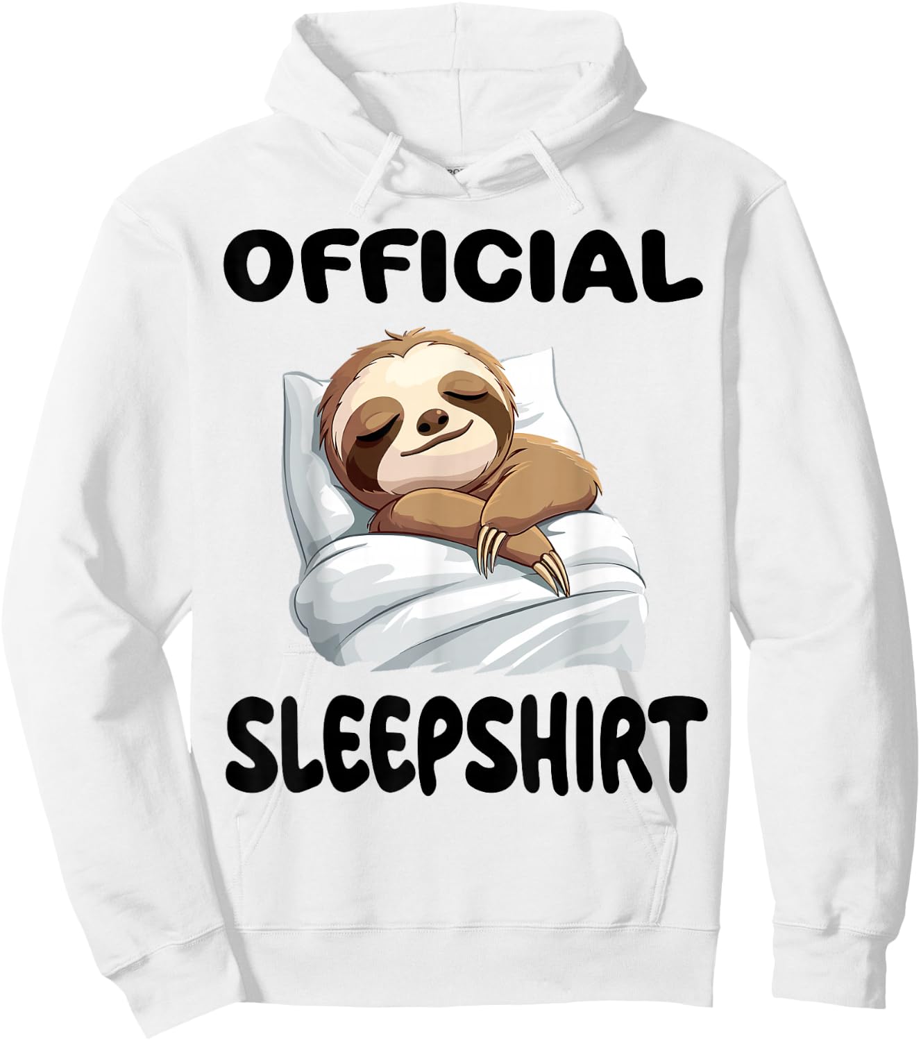Sloth Animal Official Sleepshirt Pajamas Nightgown Hoodie - Hoodie | White