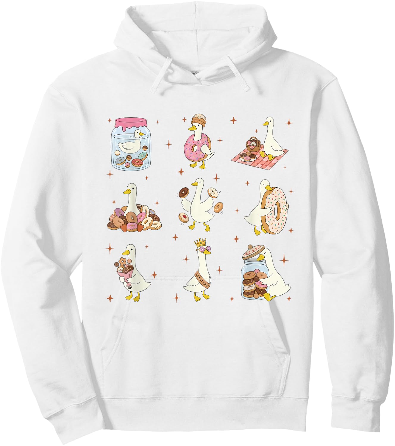 Women Donut Lover Silly Goose Party Donuts Bakery Lover Hoodie - Hoodie | White