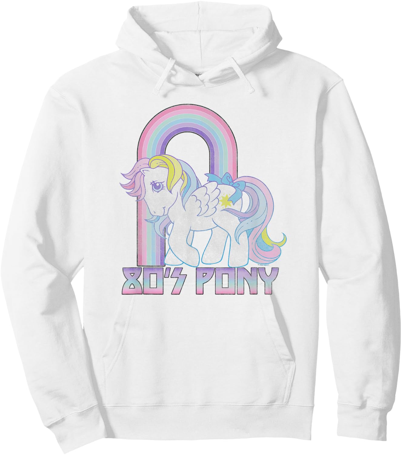 My Little Pony Starshine Retro 80's Pony Rainbow Logo Hoodie - Hoodie | White