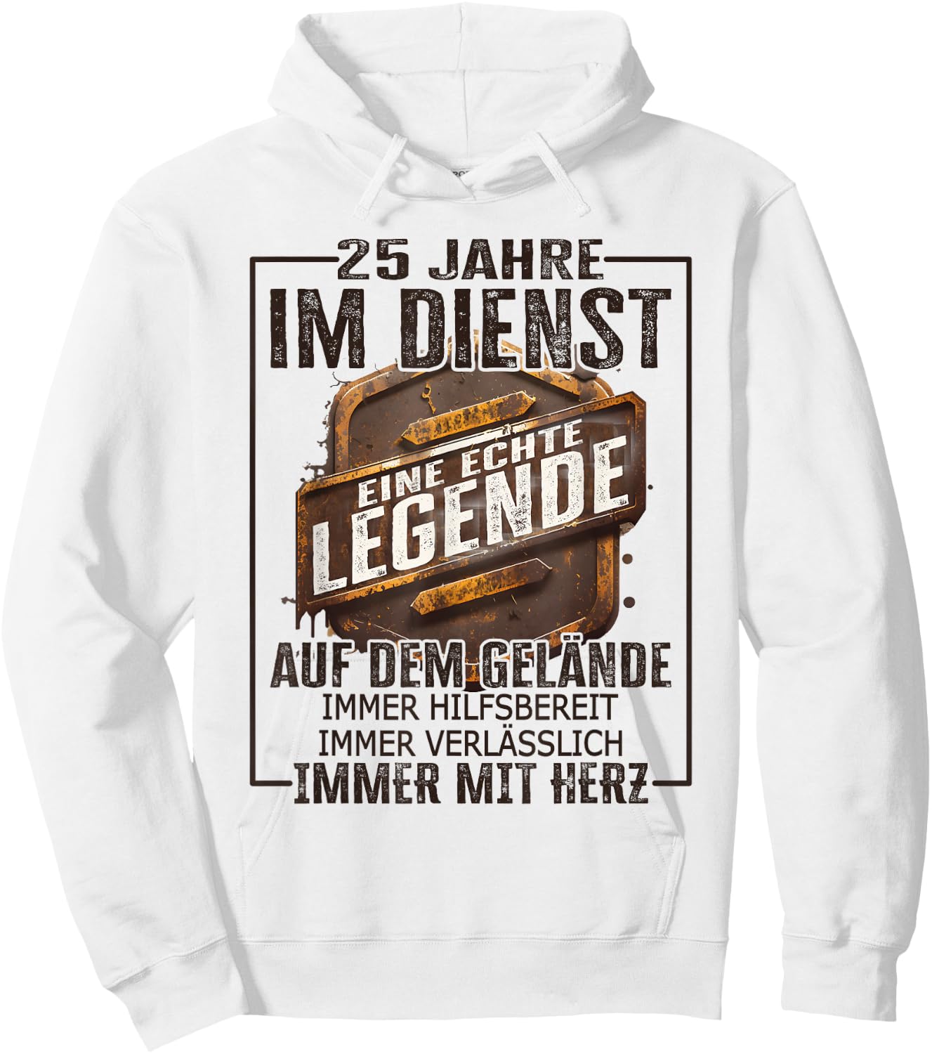 25 Jähriges Dienstjubiläum - Echte Legende 25 Jahre Jubiläum Hoodie - Hoodie | White