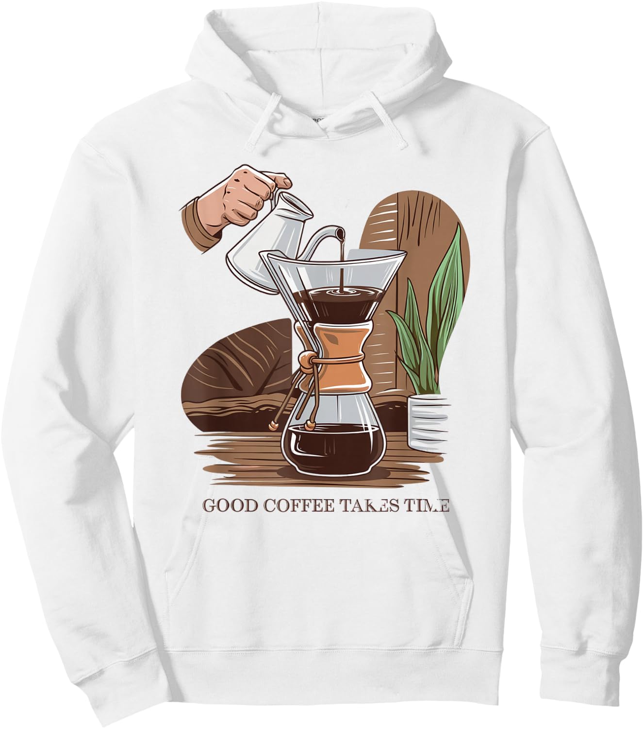 Coffee Lovers Slow Brewing and Pour Over Enthusiasts Hoodie - Hoodie | White