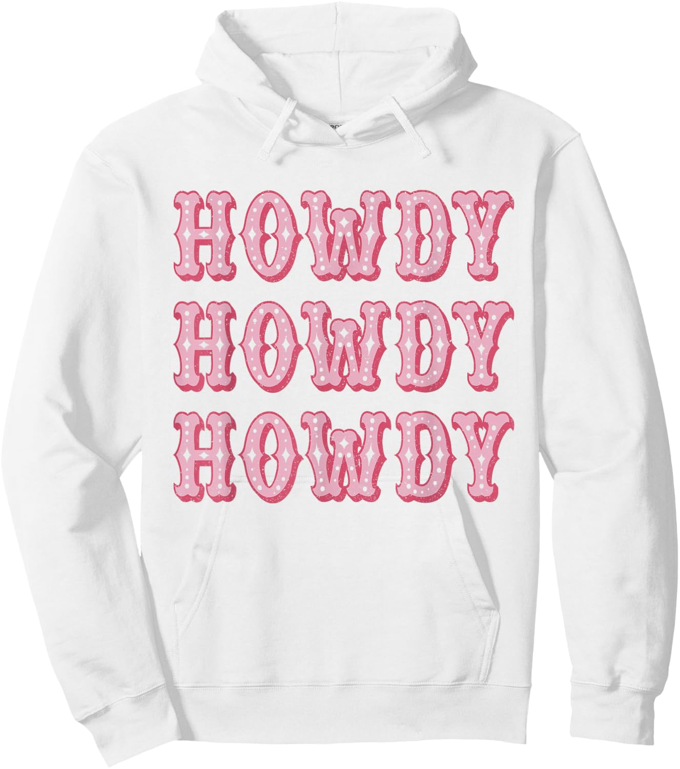 Vintage White Howdy Rodeo Western Country Southern Cowgirl Hoodie - Hoodie | White