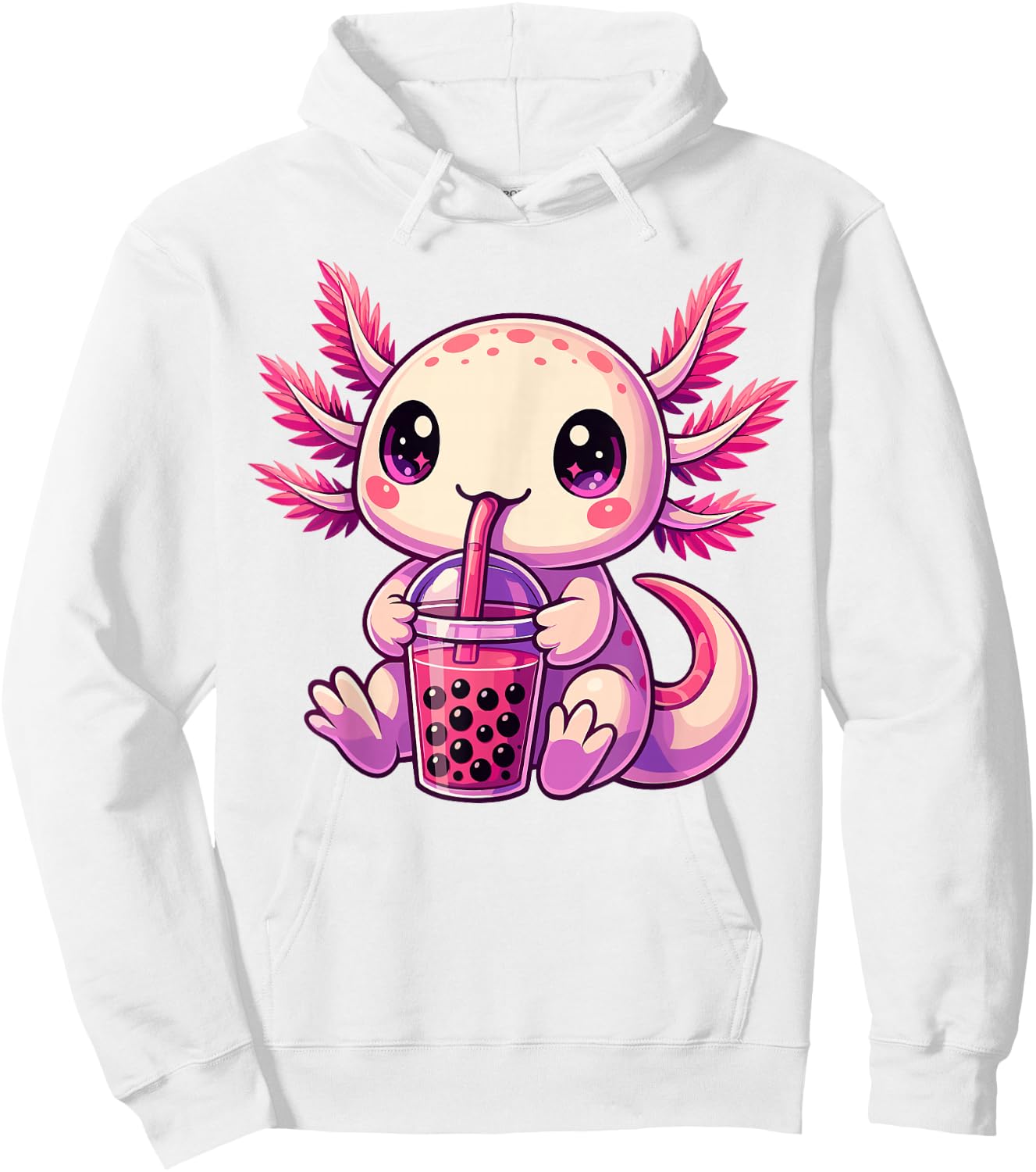 Axolotl Boba Tea Bubble Tea Cute Axolotl Hoodie - Hoodie | White