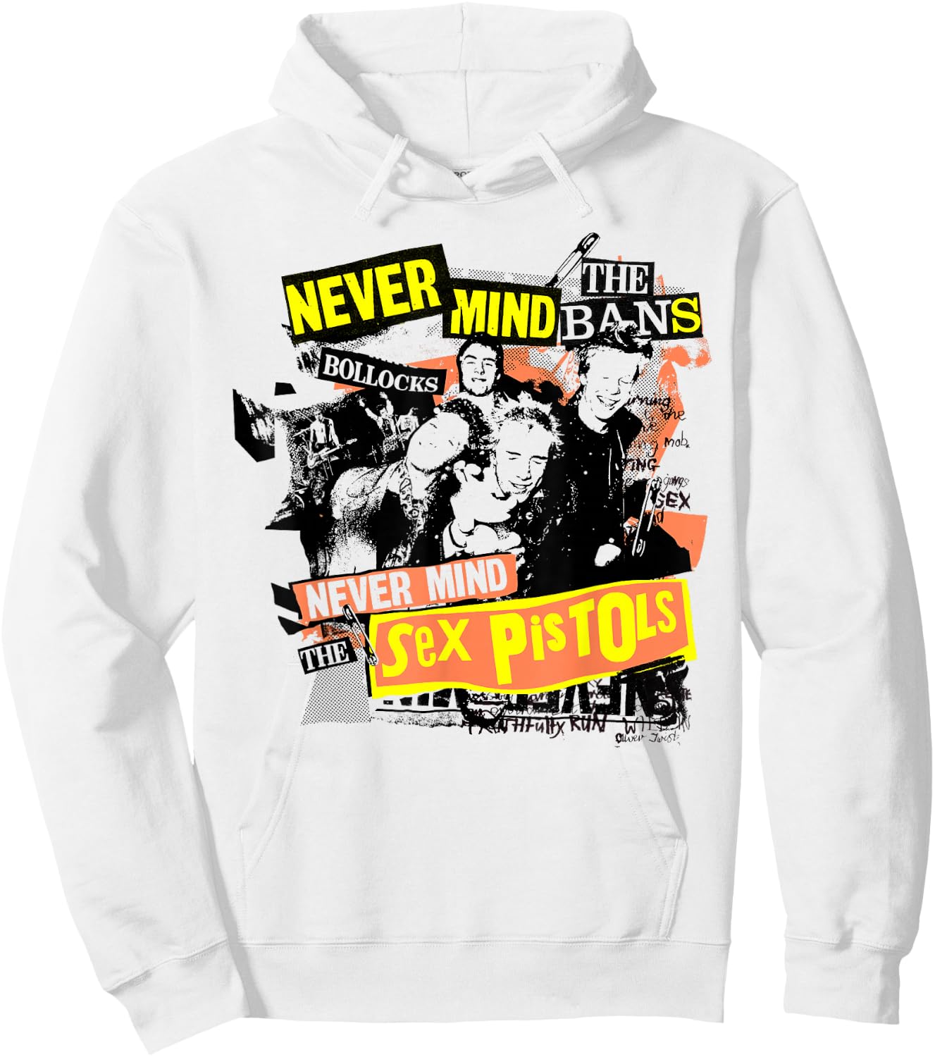 Sex Pistols Official Classic Anarchy Hoodie - Hoodie | White
