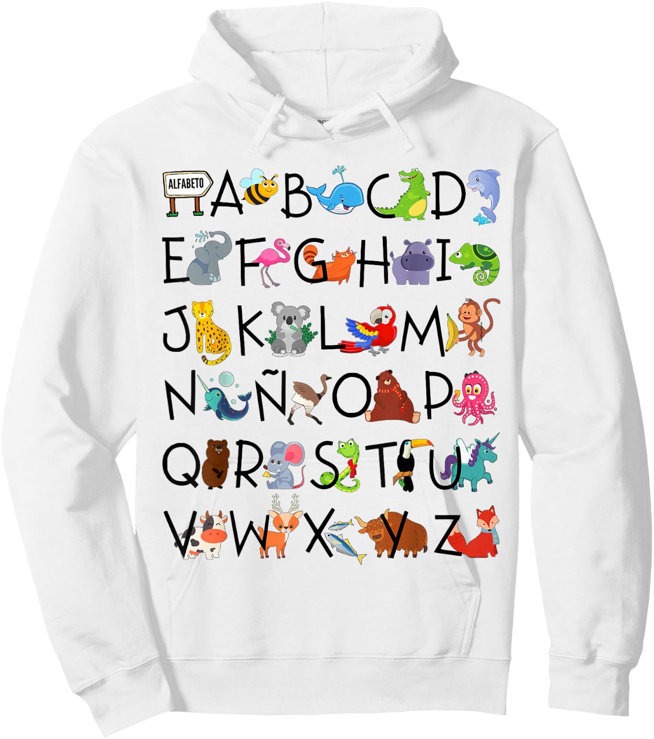 Spanish Alphabet, Maestra, Spanish Teacher Hoodie - Hoodie | White