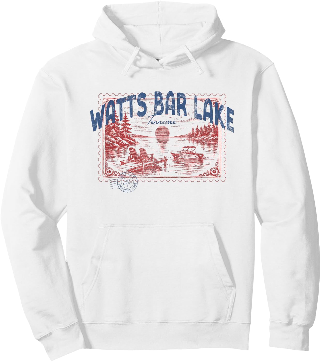 Watts Bar Lake Tennessee Outdoors Vintage Hoodie - Hoodie | White
