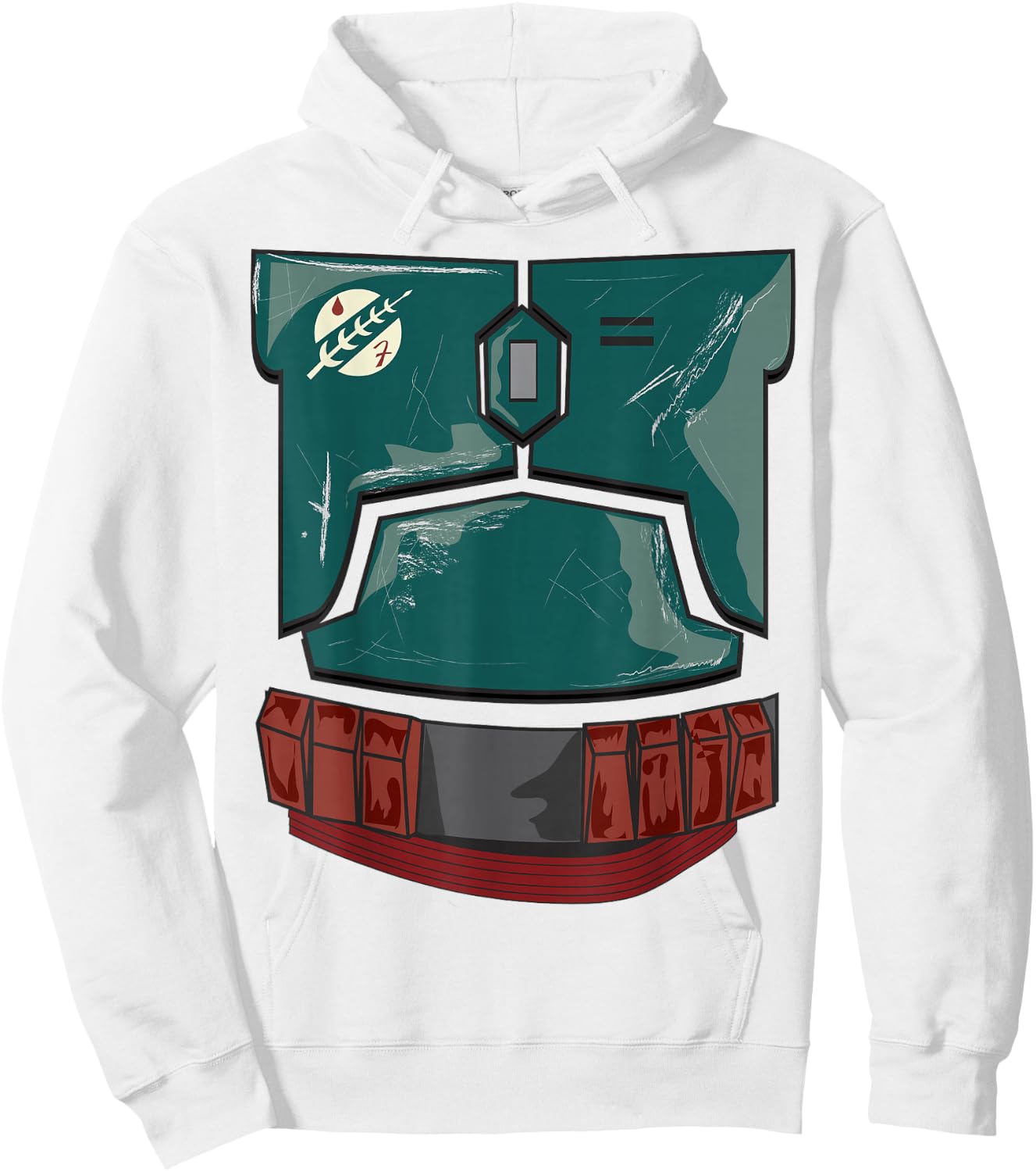 Star Wars Halloween Boba Fett Costume Hoodie - Hoodie | White