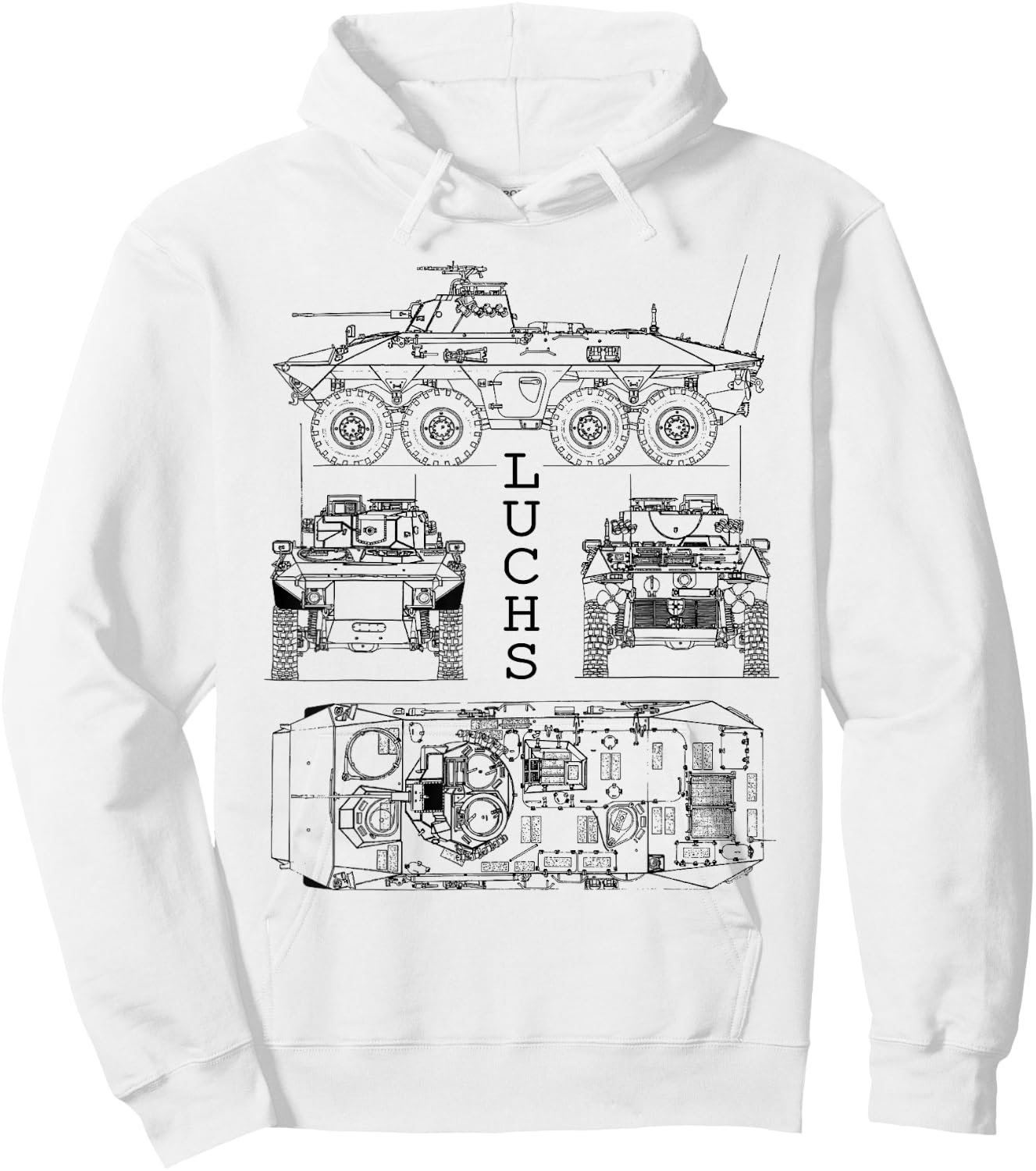 Spähpanzer Luchs Deutsches Aufklärungsfahrzeug Hoodie - Hoodie | White