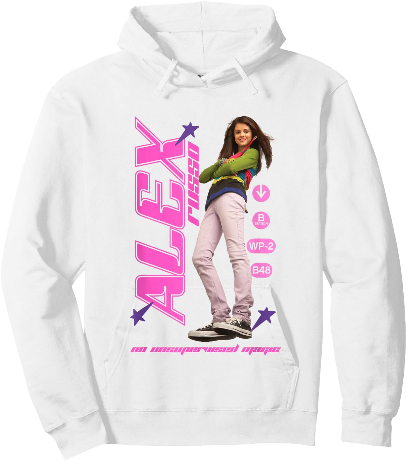 Disney Wizards of Waverly Place Alex Russo Girly Big Poster , white, S Hoodie - Hoodie | White