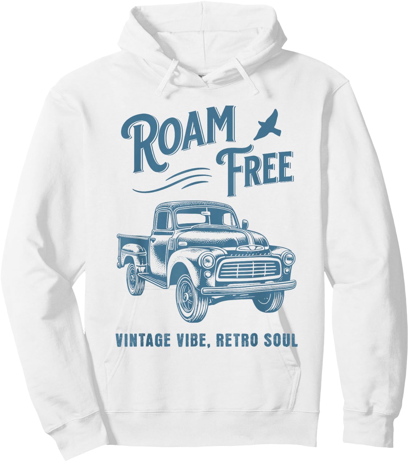 Vintage Pickup Truck Pick Up V8 Retro Style Classic Car Hoodie - Hoodie | White