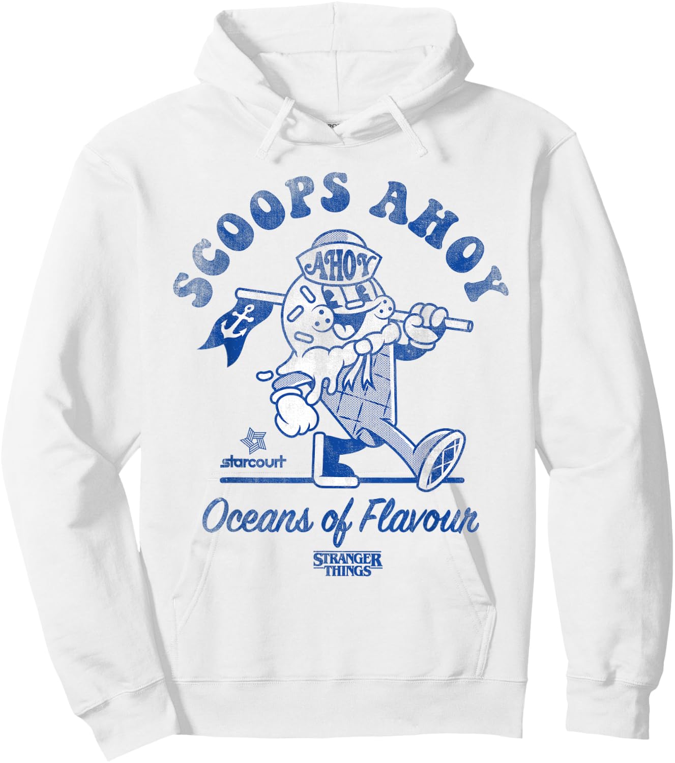 Stranger Things Scoops Ahoy Retro , white, S Hoodie - Hoodie | White