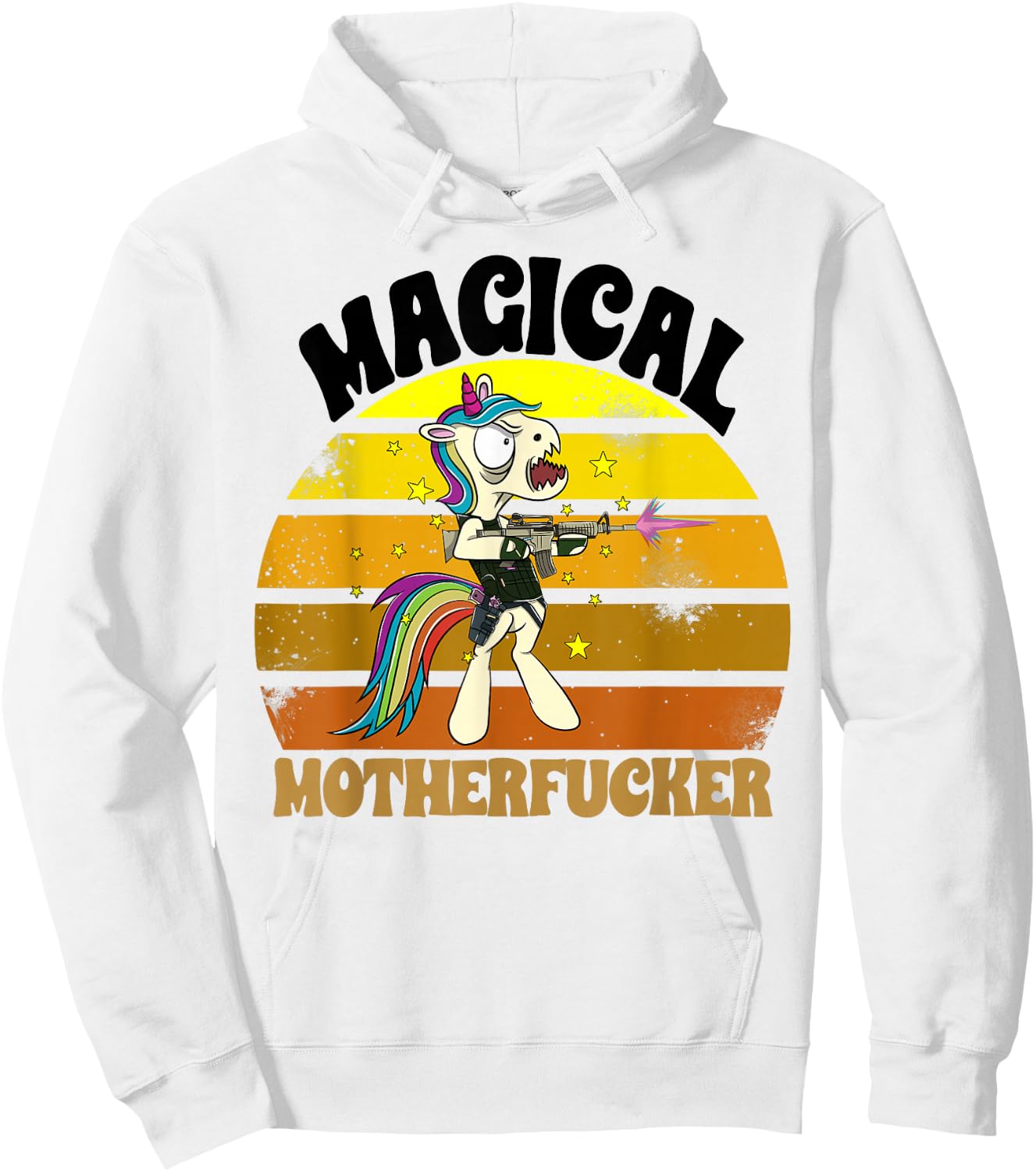 Magical Motherfucker Unicorn Love Fantasy Mad Angry Funny Hoodie - Hoodie | White