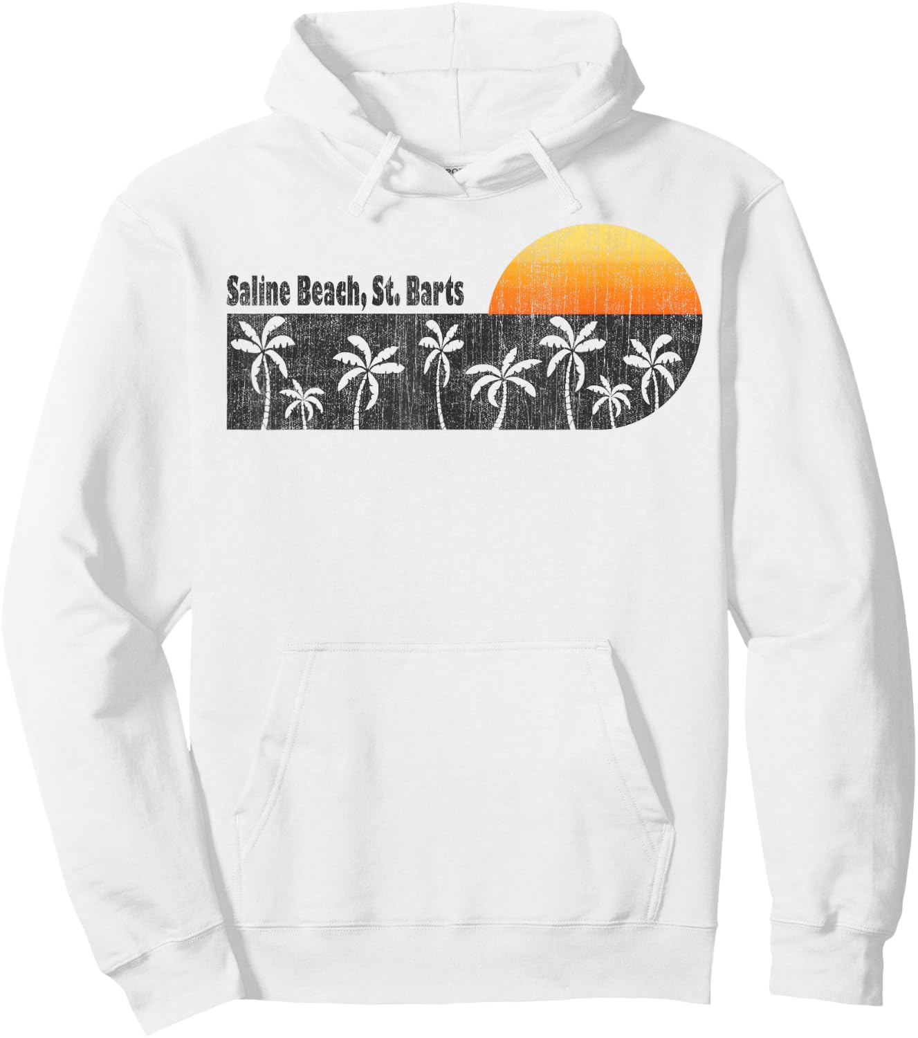 Retro Saline Beach St. Barts Naturalist Beach Women Kids Hoodie - Hoodie | White