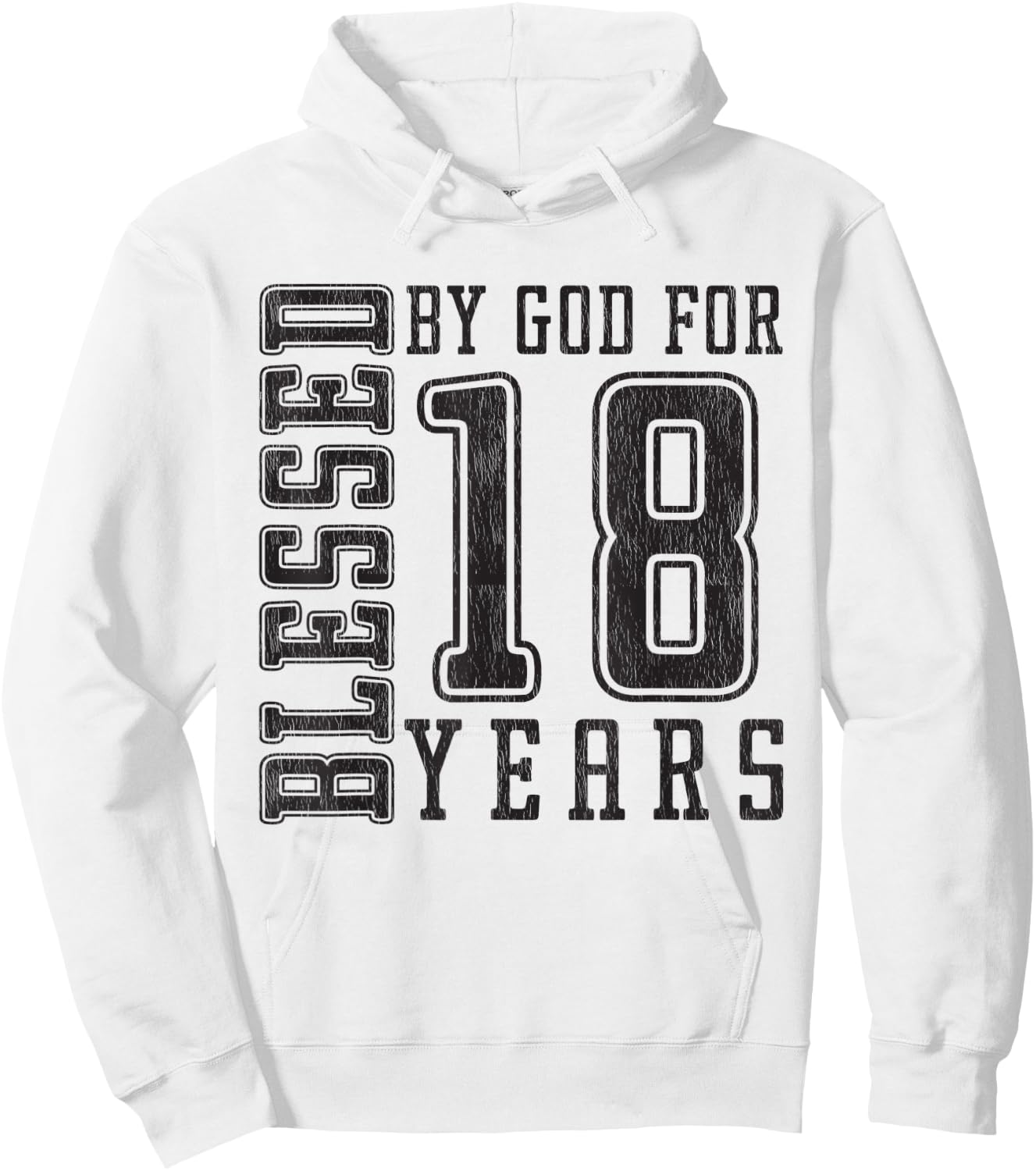 Blessed by God for 18 Years birthday boy teen vintage Hoodie - Hoodie | White