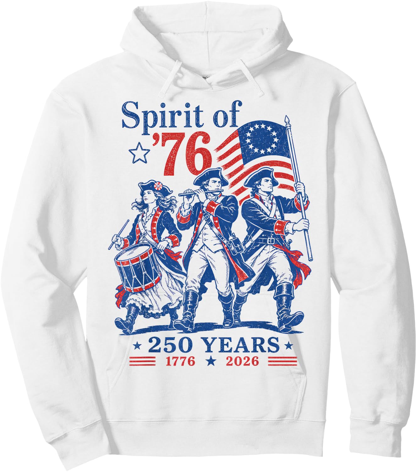Spirit of 76 Vintage 4th of July Hoodie - Hoodie | White