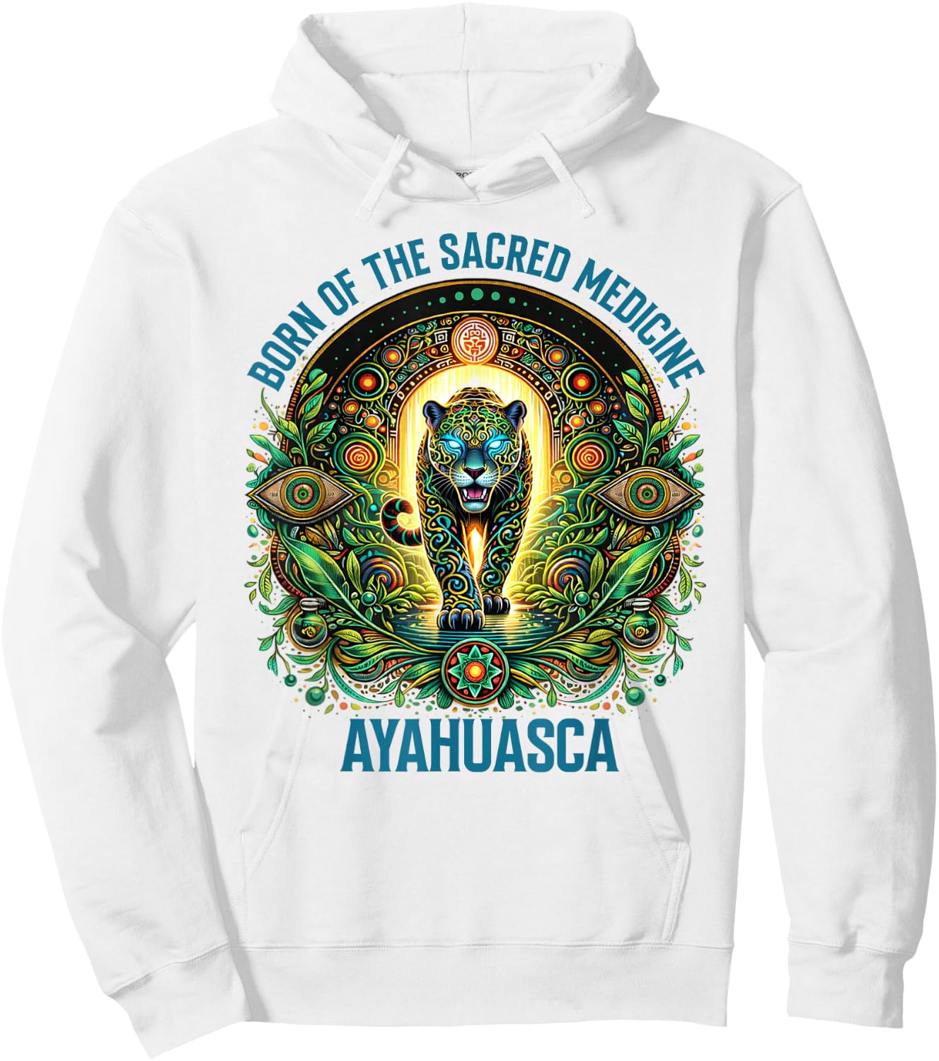 Ayahuasca Psychedelic Born of Scared Medicine Ayahuasca Hoodie - Hoodie | White