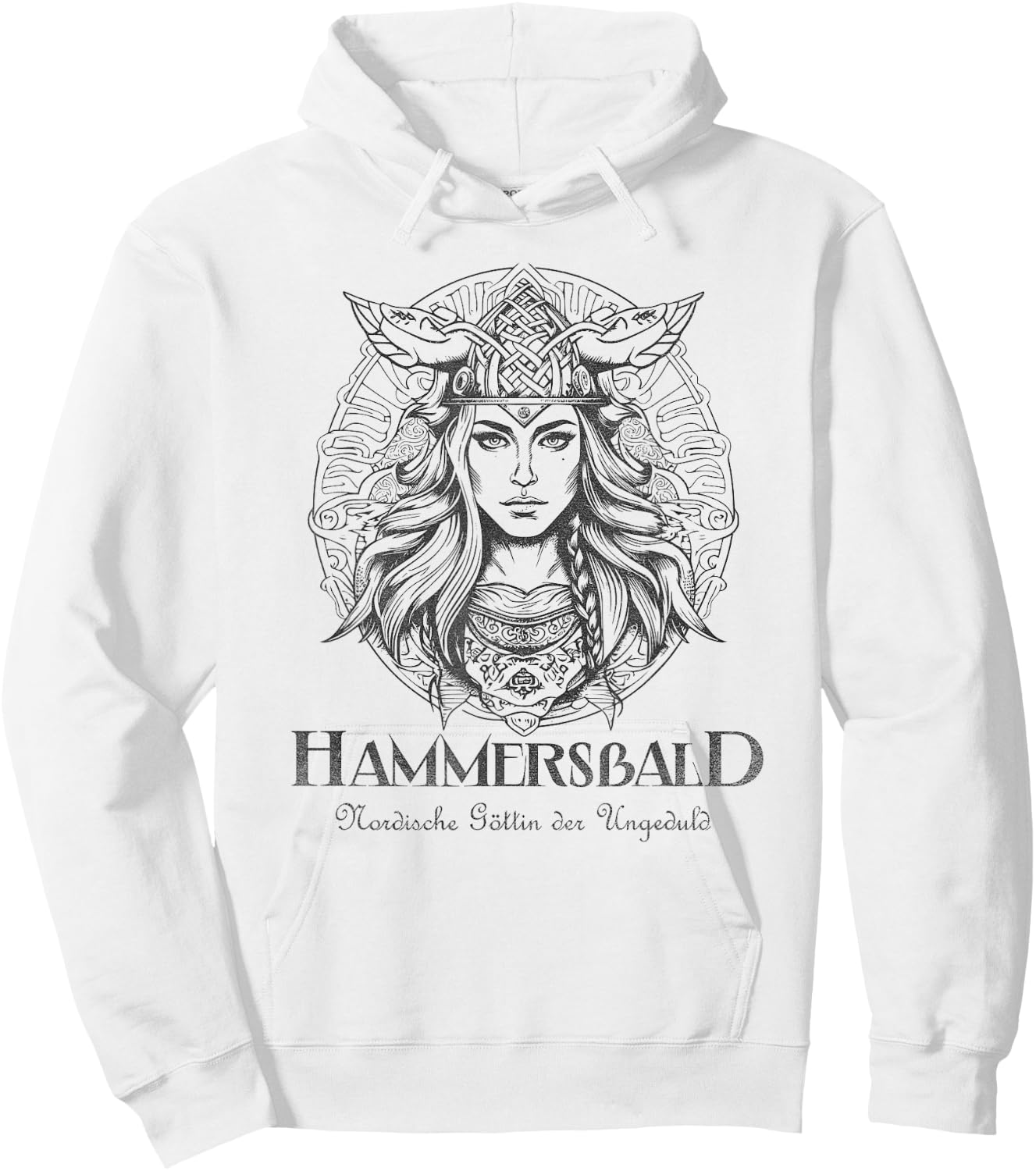 Vikinger - The Nordic Goddess of Impatience Hammersbald , gray Hoodie - Hoodie | White