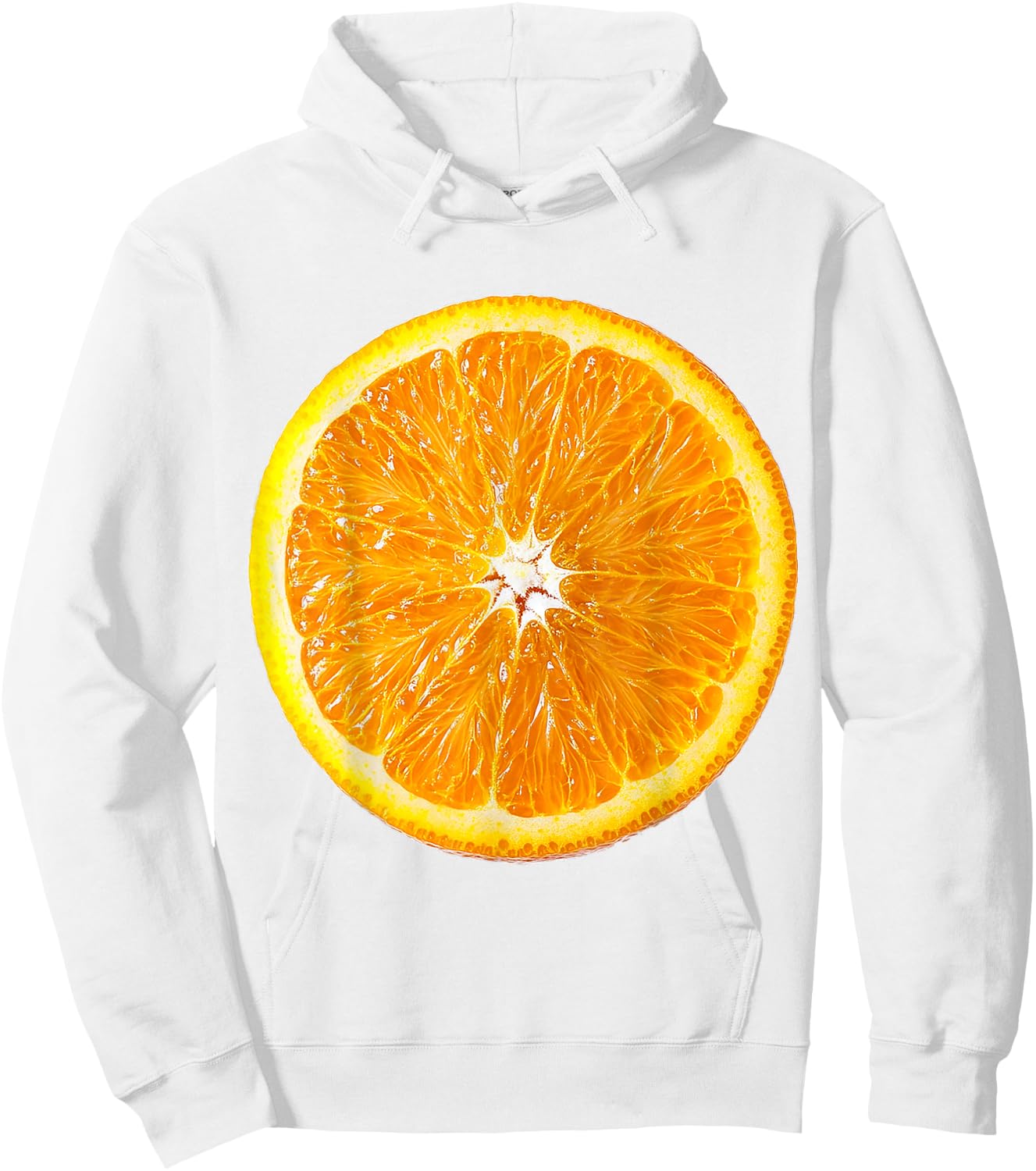 Orange Fruit Graphic Colourful Art Orange , White Hoodie - Hoodie | White