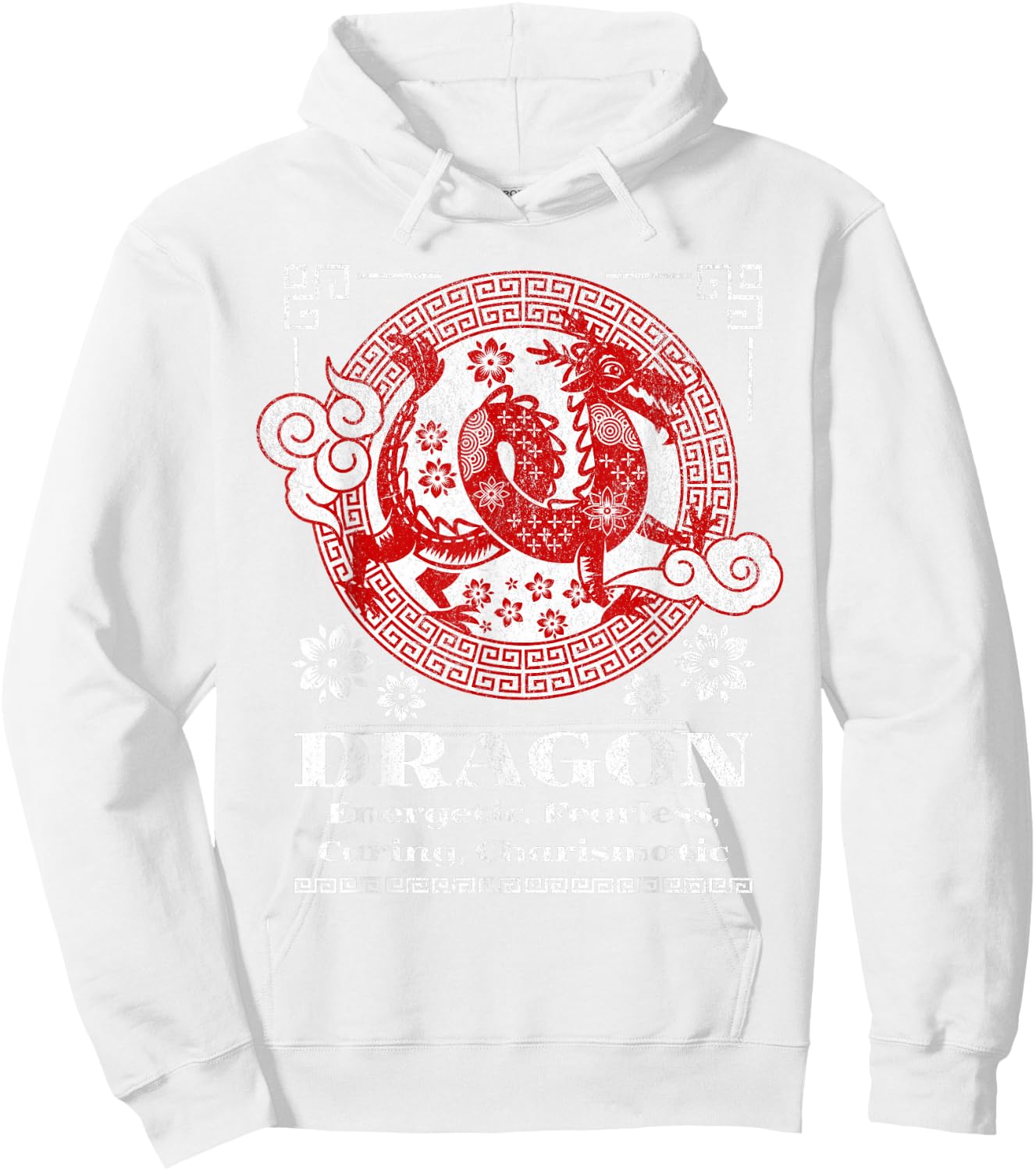 Chinese Zodiac Dragon Personality Hoodie - Hoodie | White