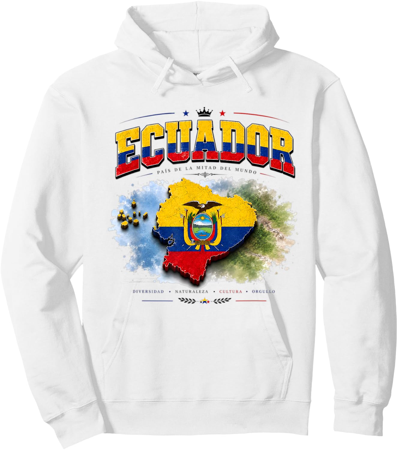 Ecuador Flagge , Ecuador , Ecuador Shirt für Damen Hoodie - Hoodie | White