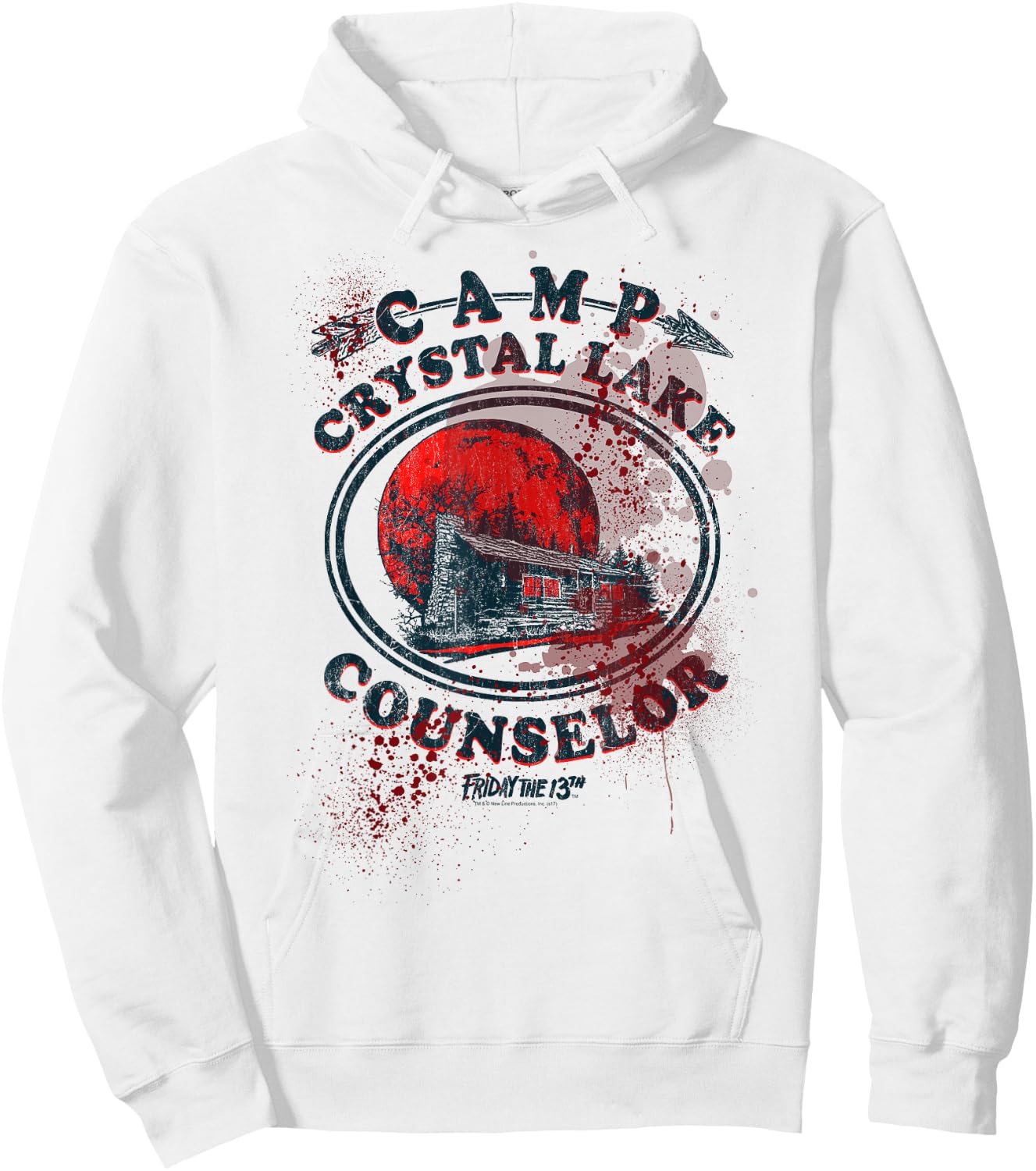 Friday The 13th Camp Counselor Victim Hoodie - Hoodie | White