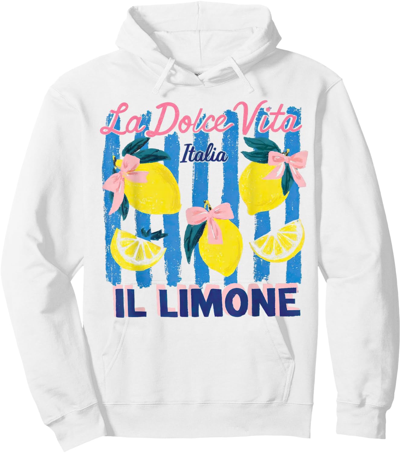 La Dolce Vita Italia Il Limone Vintage Lemon Summer Women Hoodie - Hoodie | White