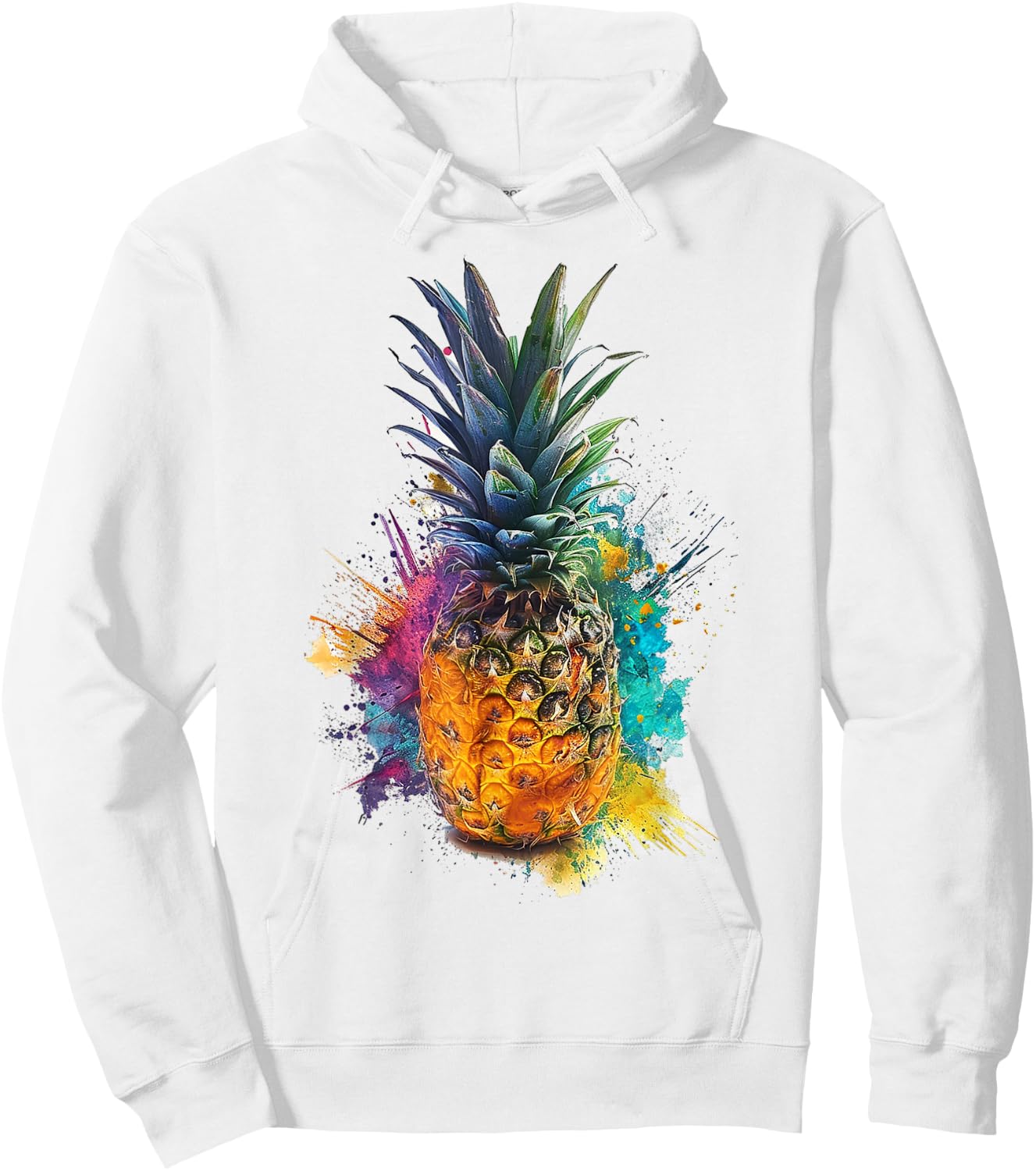 Ananas bunte Aquarell-Obstkunst-Grafik Hoodie - Hoodie | White